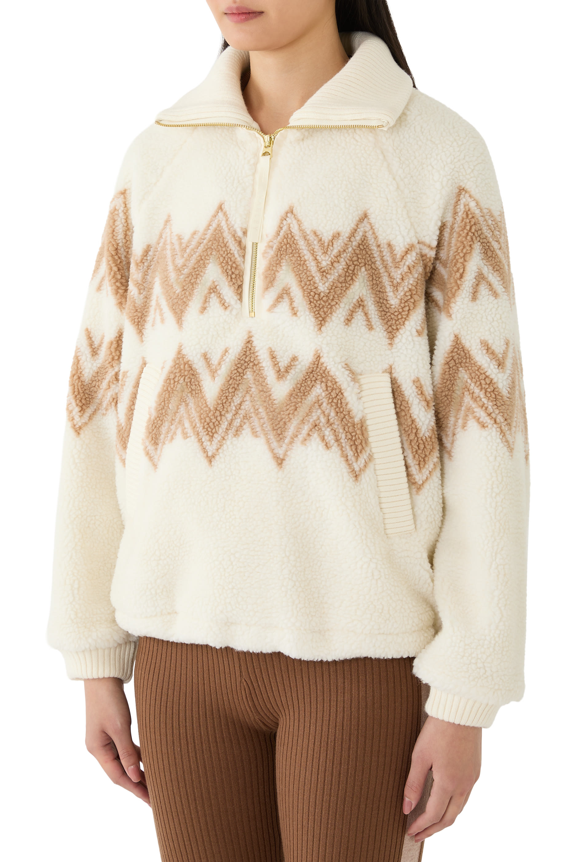 جاكيت هندريك بنصف سحاب شيربا