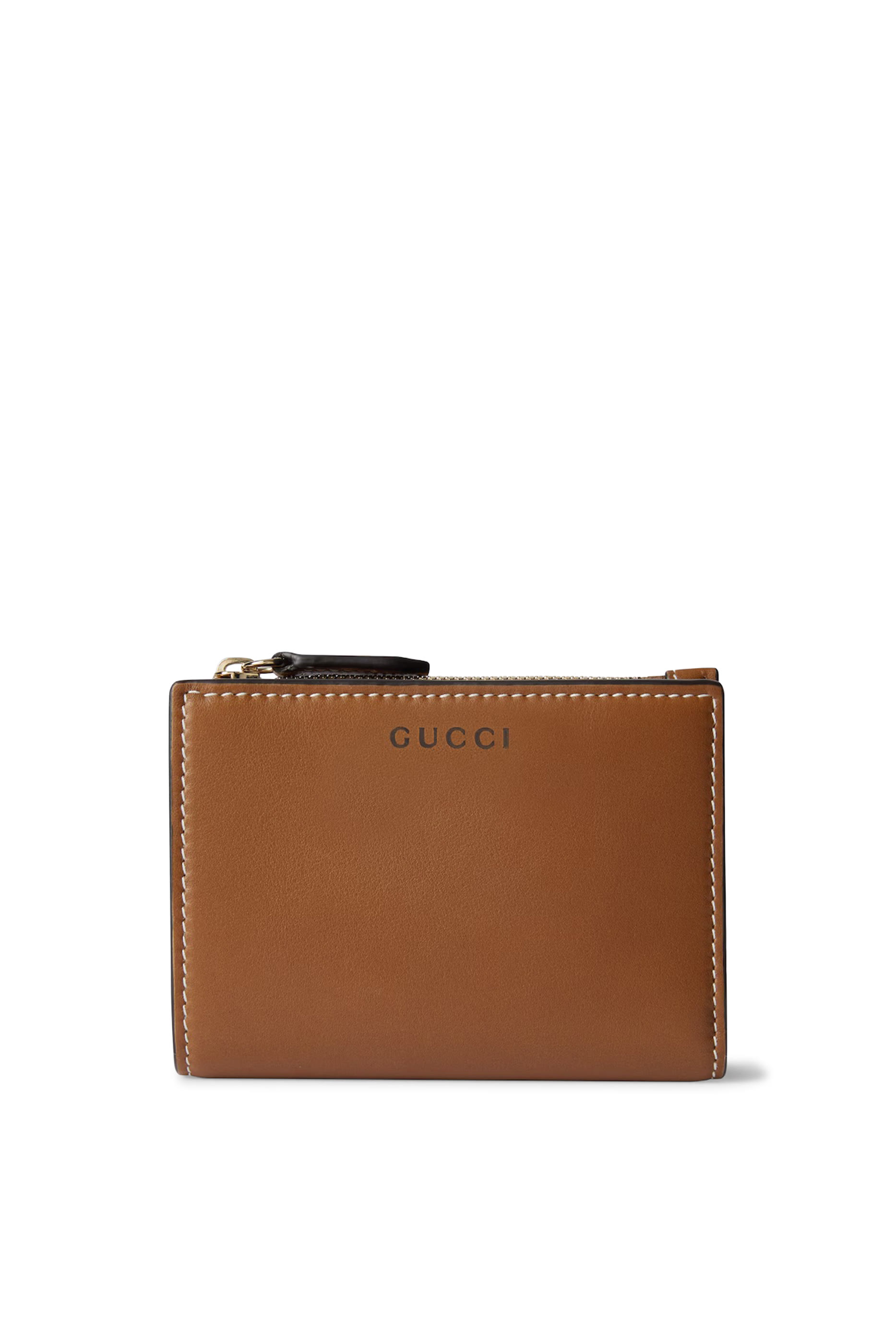 محفظة متوسطة بتطريز شعار الماركة