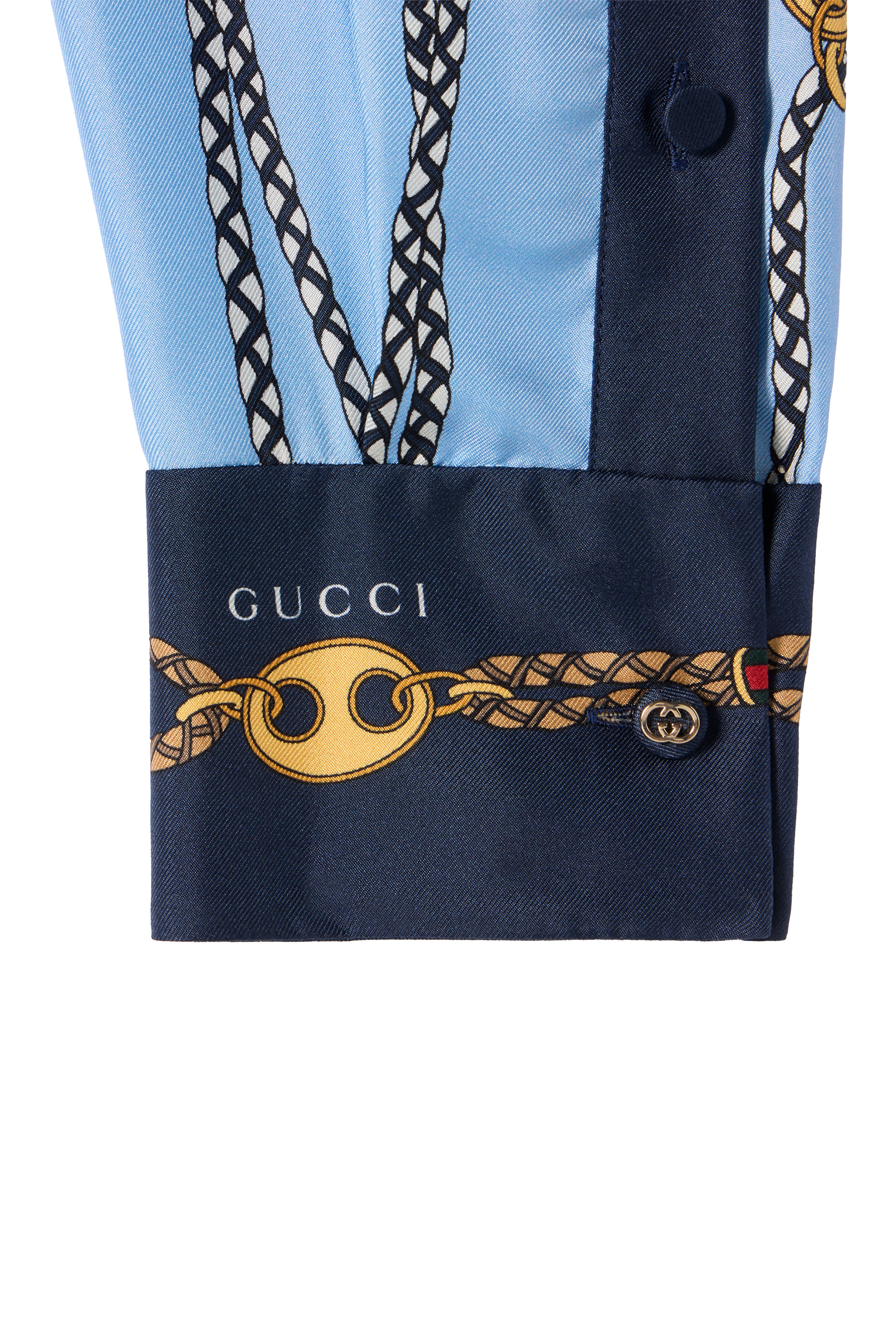 قميص بطبعات حرير تويل