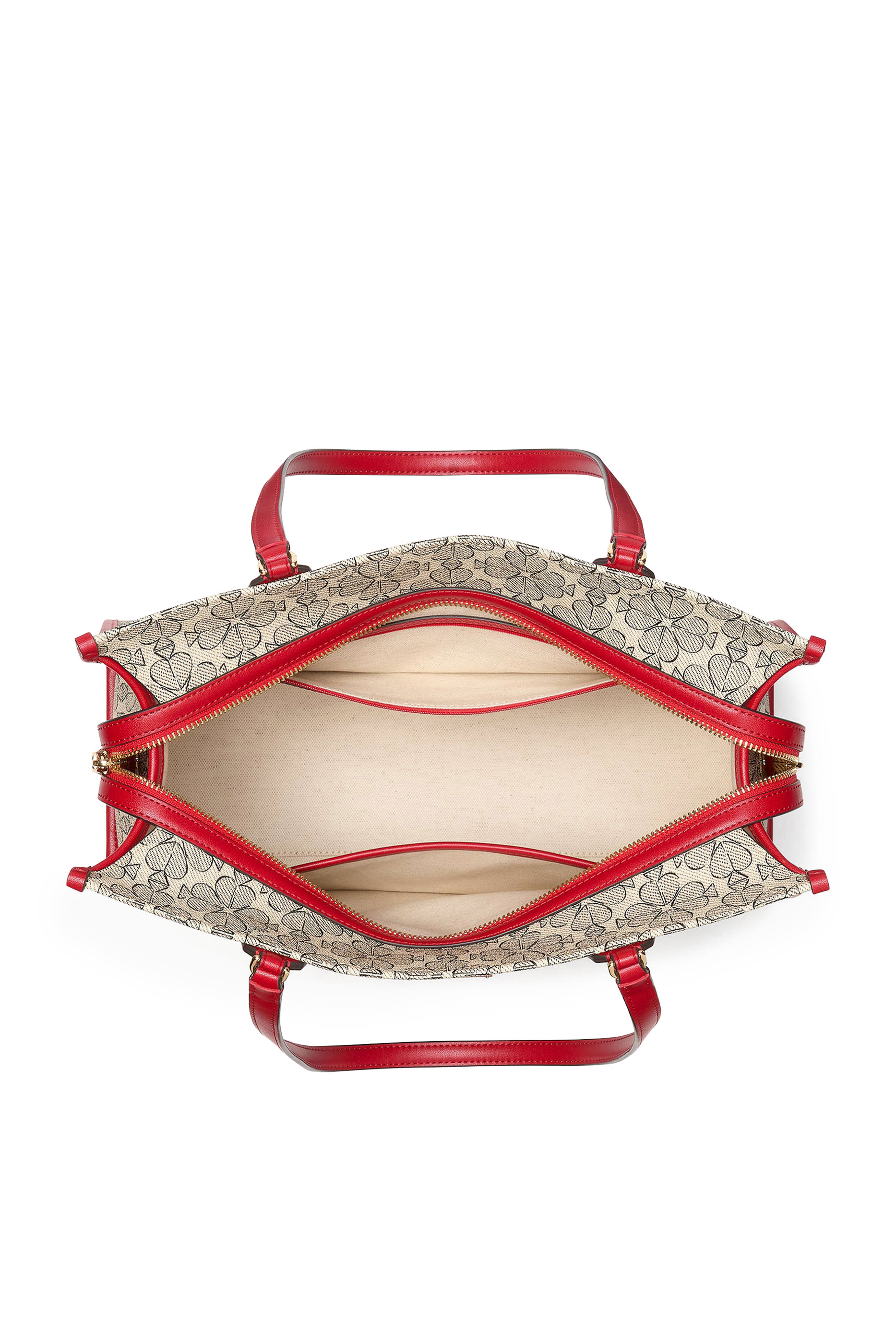 حقيبة يد متوسطة بنقشة زهور بالشكل البستوني