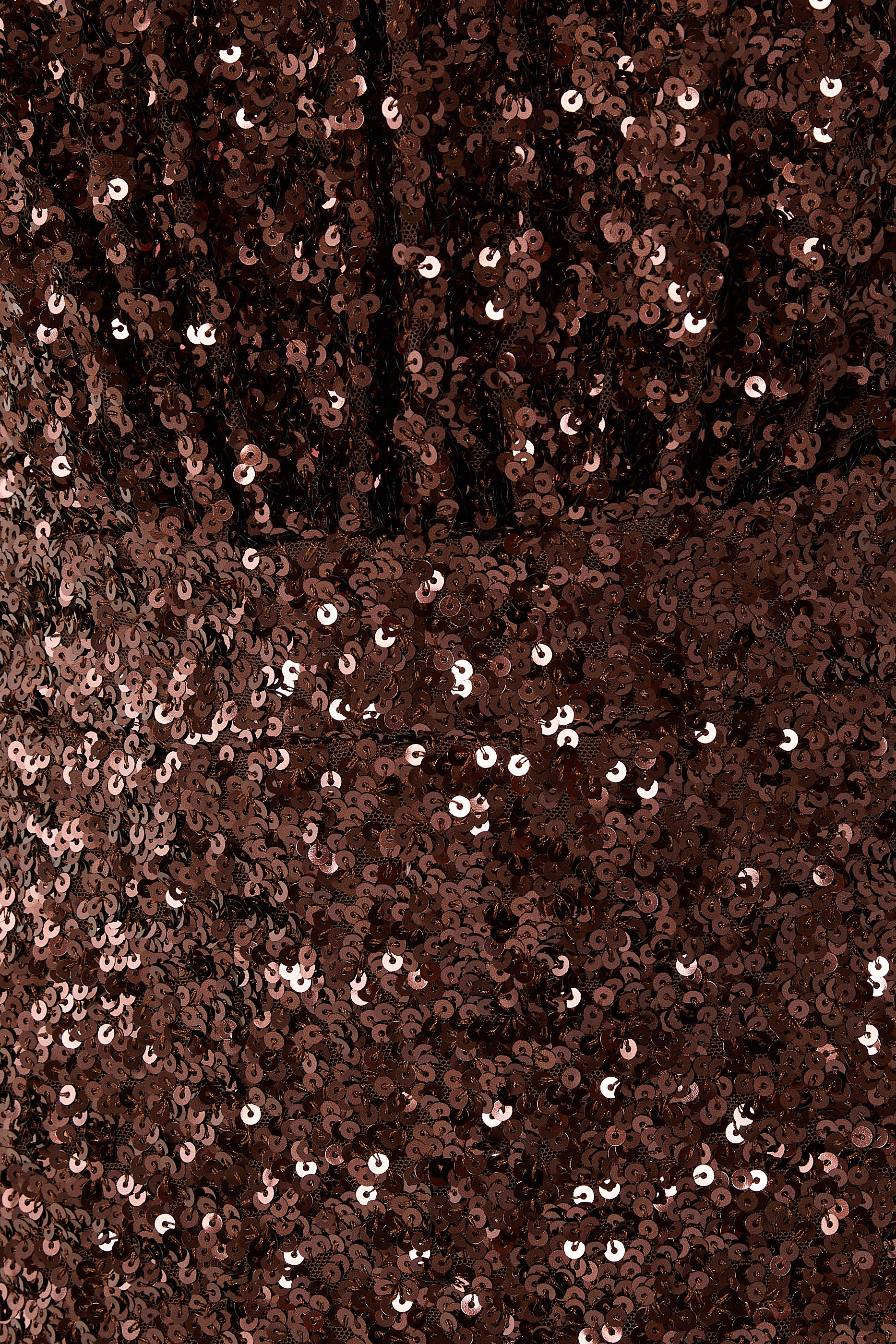 فستان قصير مزين بترتر