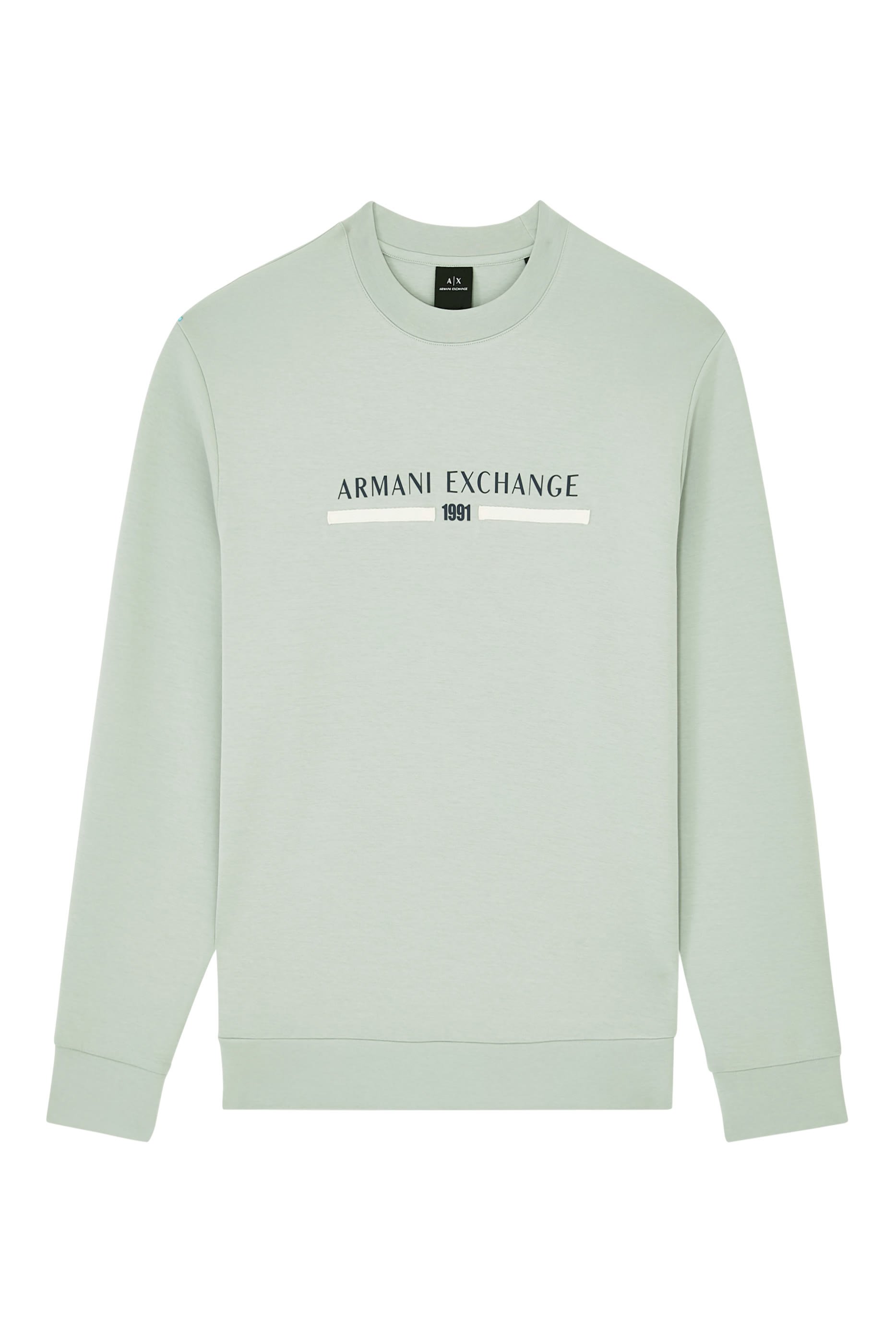 سويت شيرت بياقة ضيقة وشعار الماركة