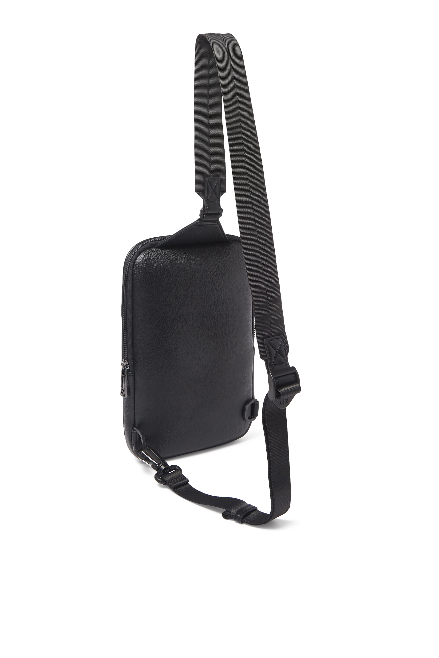 حقيبة بحمالة كتف خامة لامعة