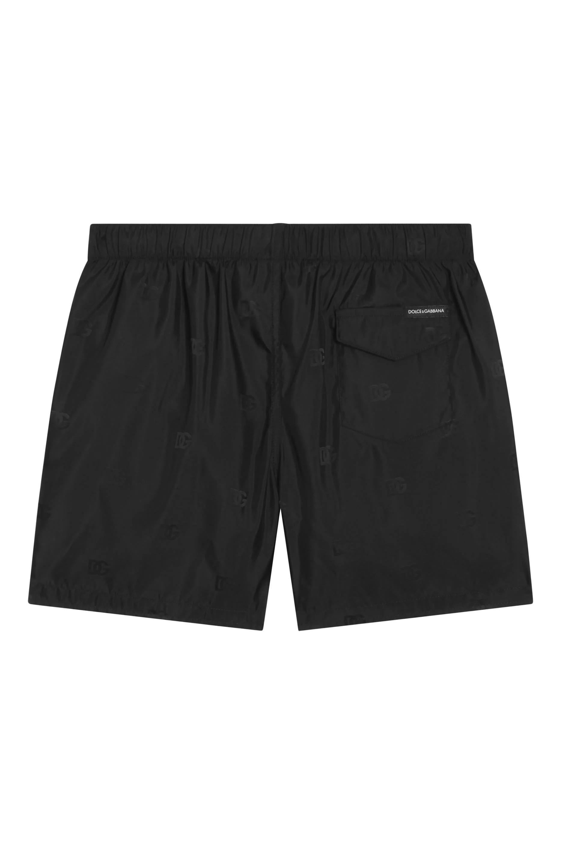 شورت سباحة بنقشة حرفي شعار الماركة للأطفال