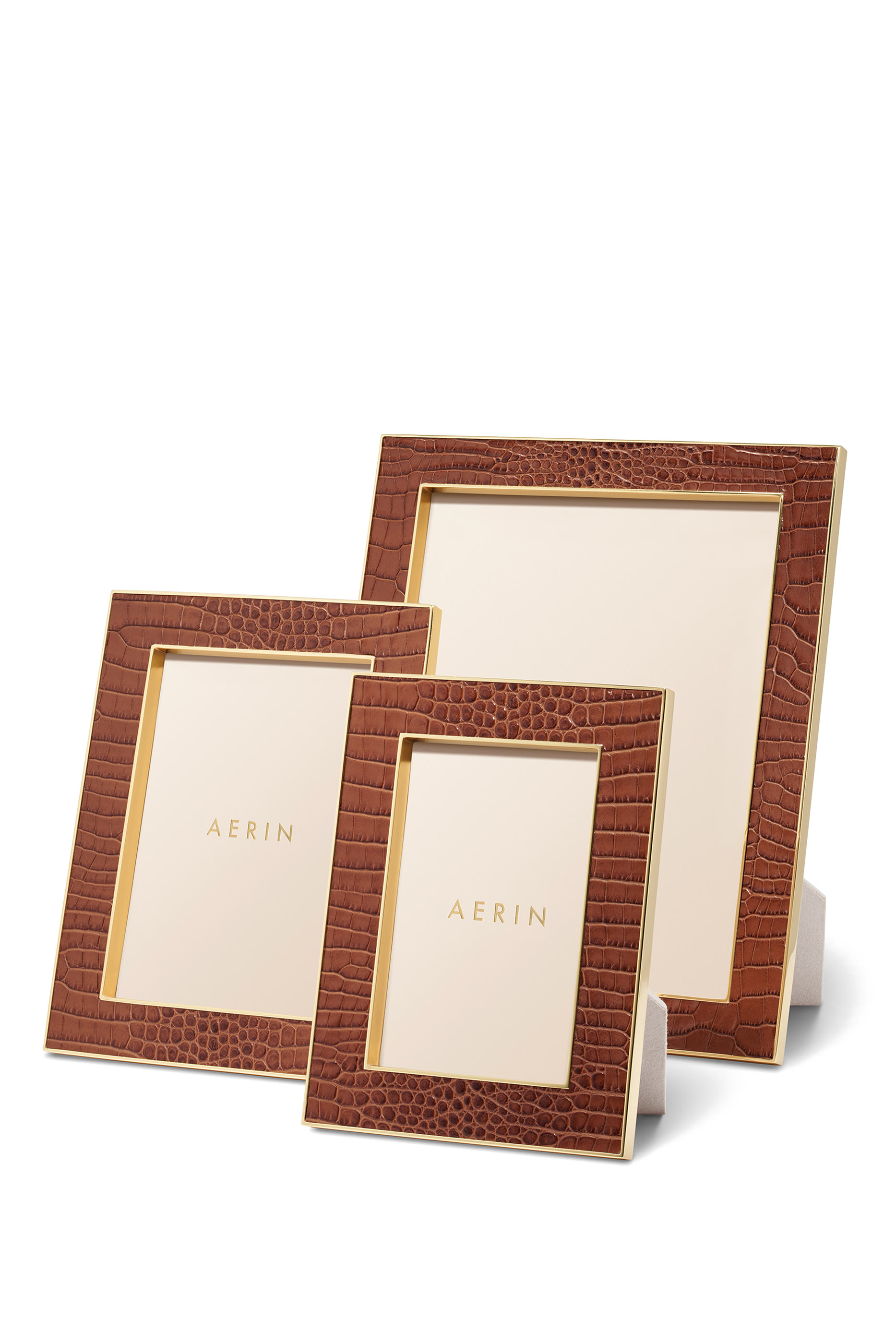 إطار صور كلاسيك جلد بنقشة جلد تمساح