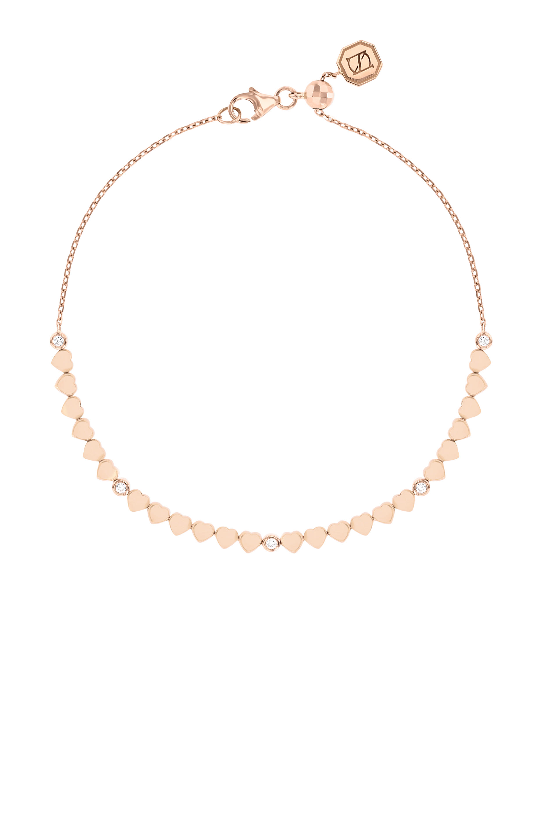 سوار لوف ان طوكيو مرصع بالياقوت الوردي ذهب وردي عيار 18