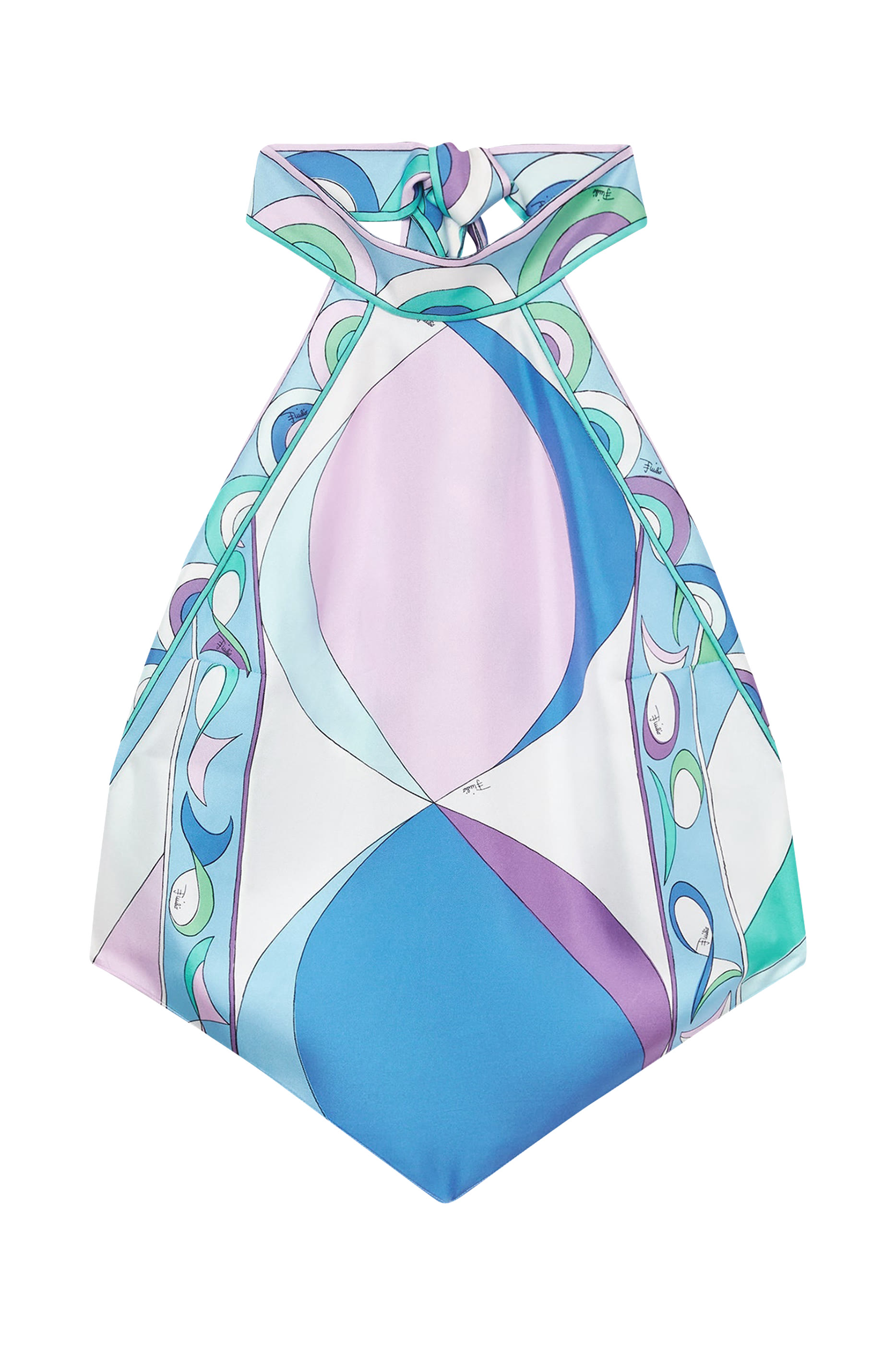 بلوزة بنقشة بيسكي حرير تويل