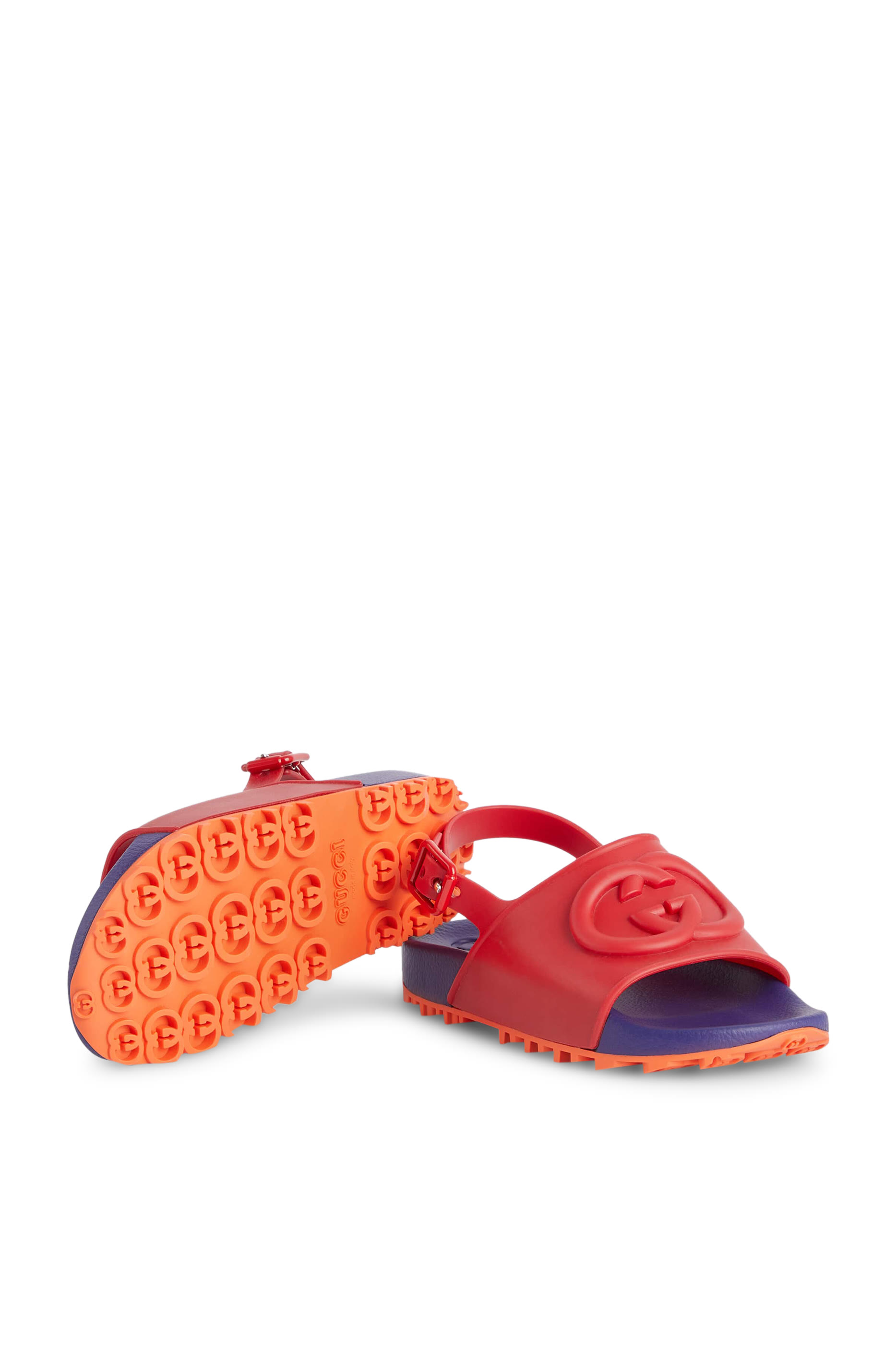 Kids Interlocking G Rubber Sandals