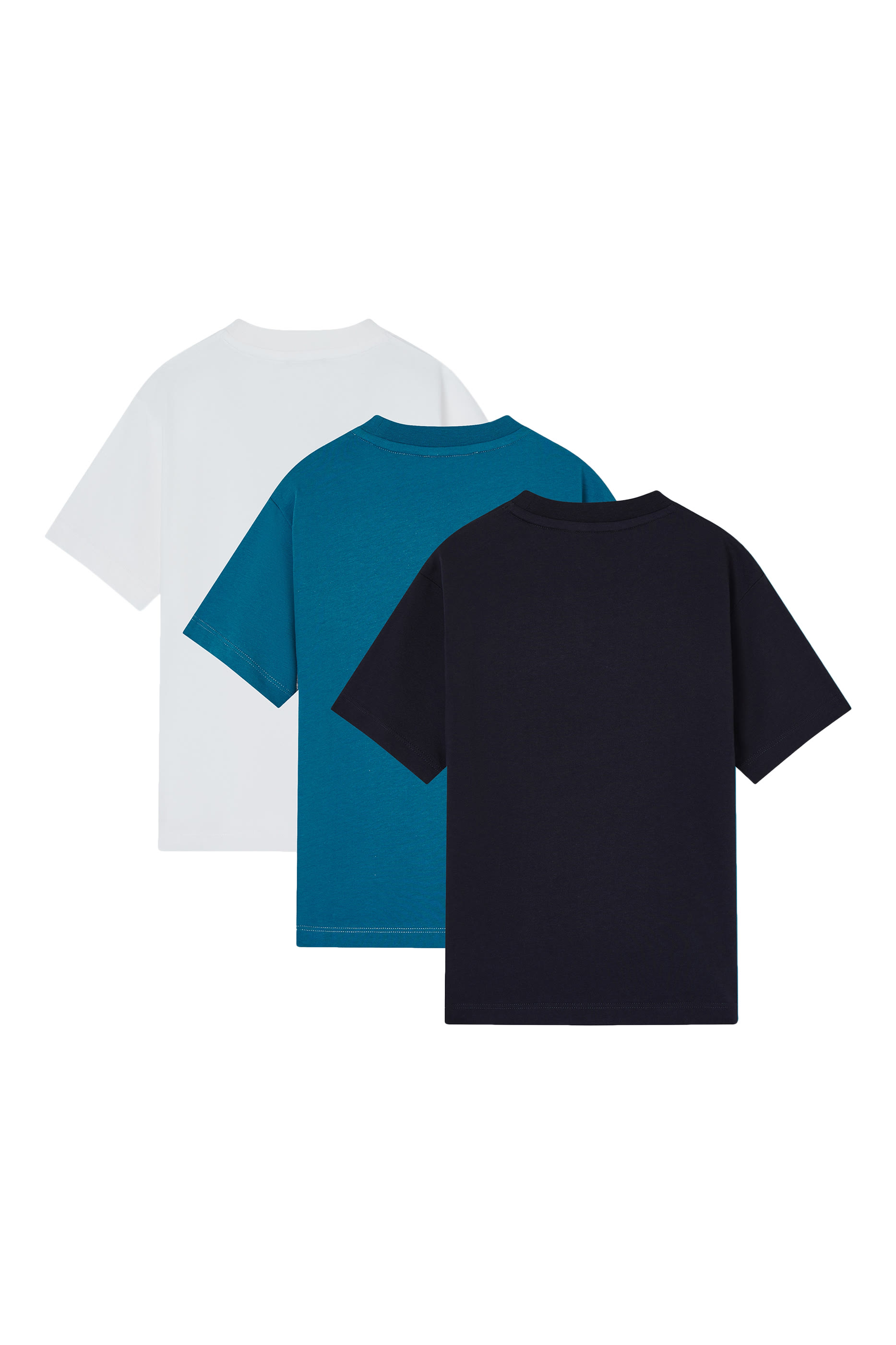 طقم تيشيرت بشعار الماركة للأطفال، 3 قطع