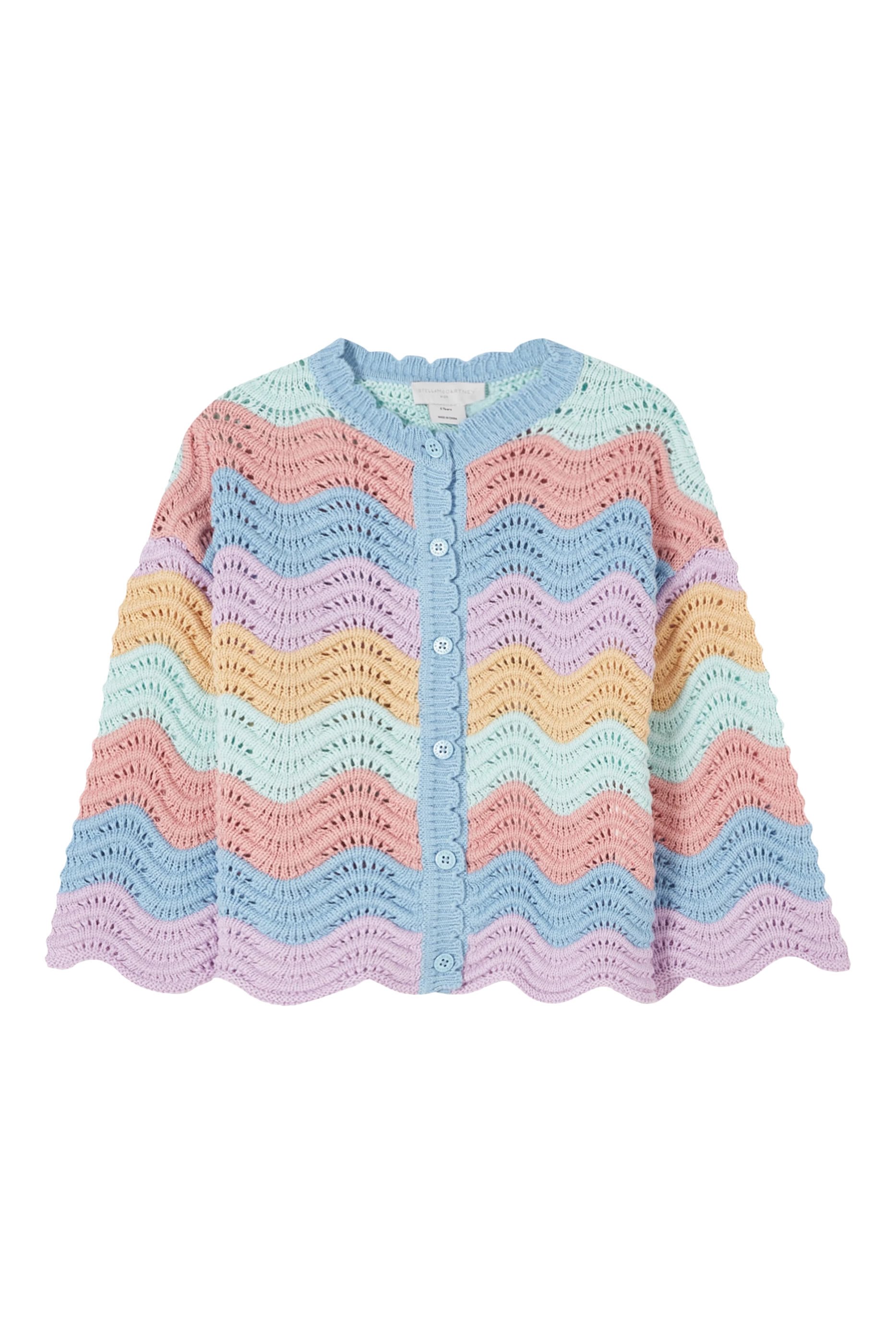 Kids Zigzag Crocheted Cardigan