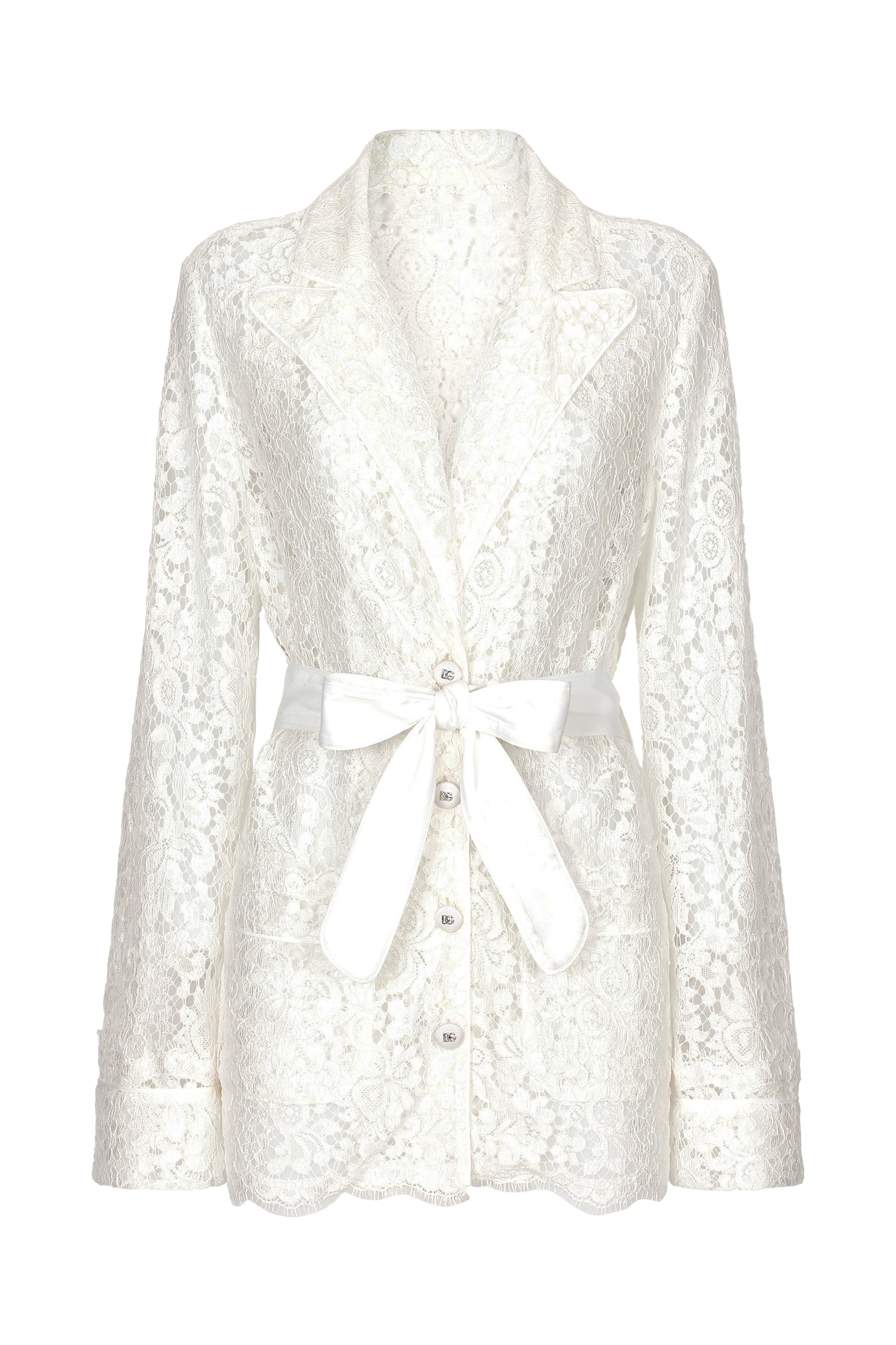 قميص بيجامة كوردونيتو بنقشة زهور ودانتيل