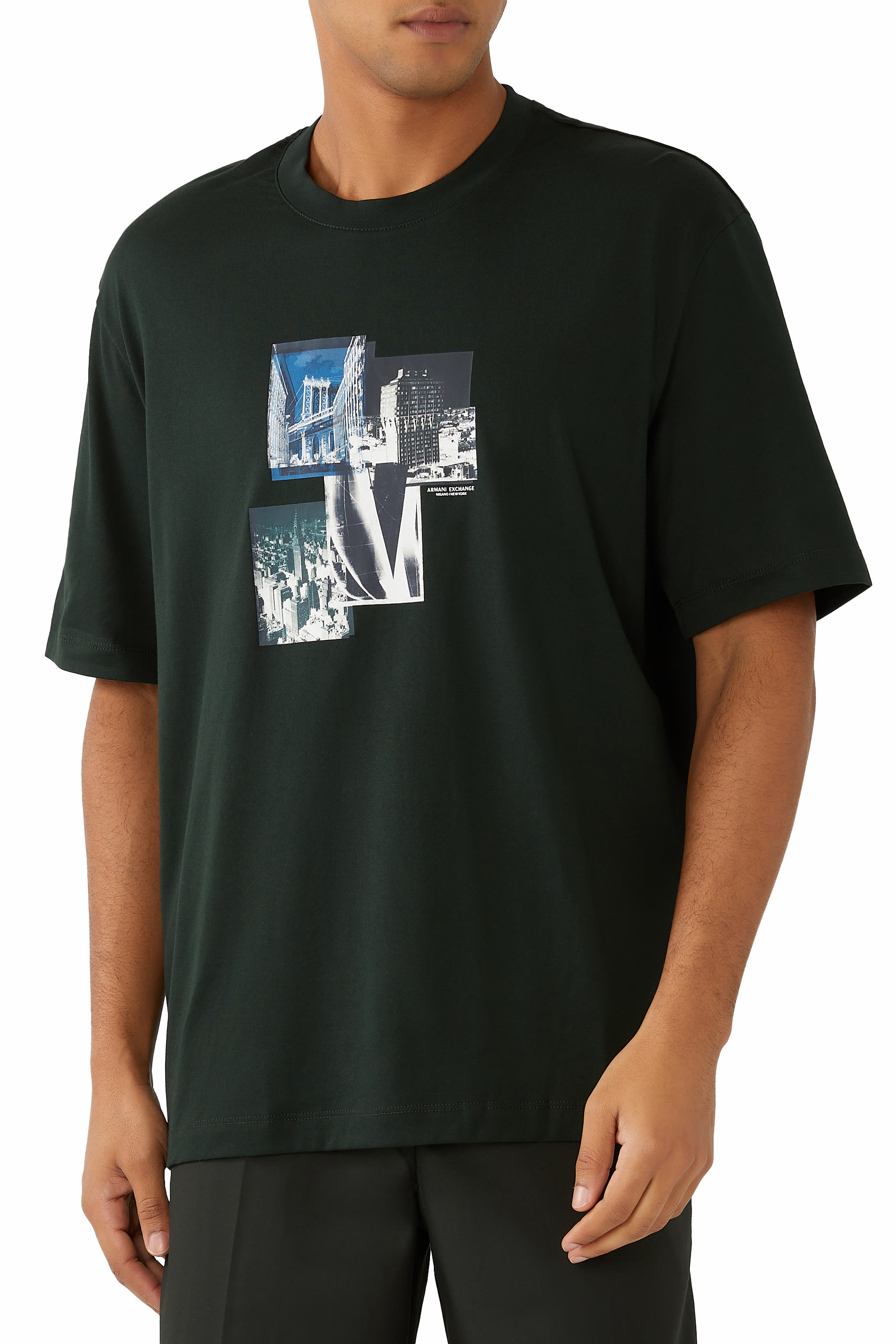 تيشيرت بقصة عادية بطبعة صورة