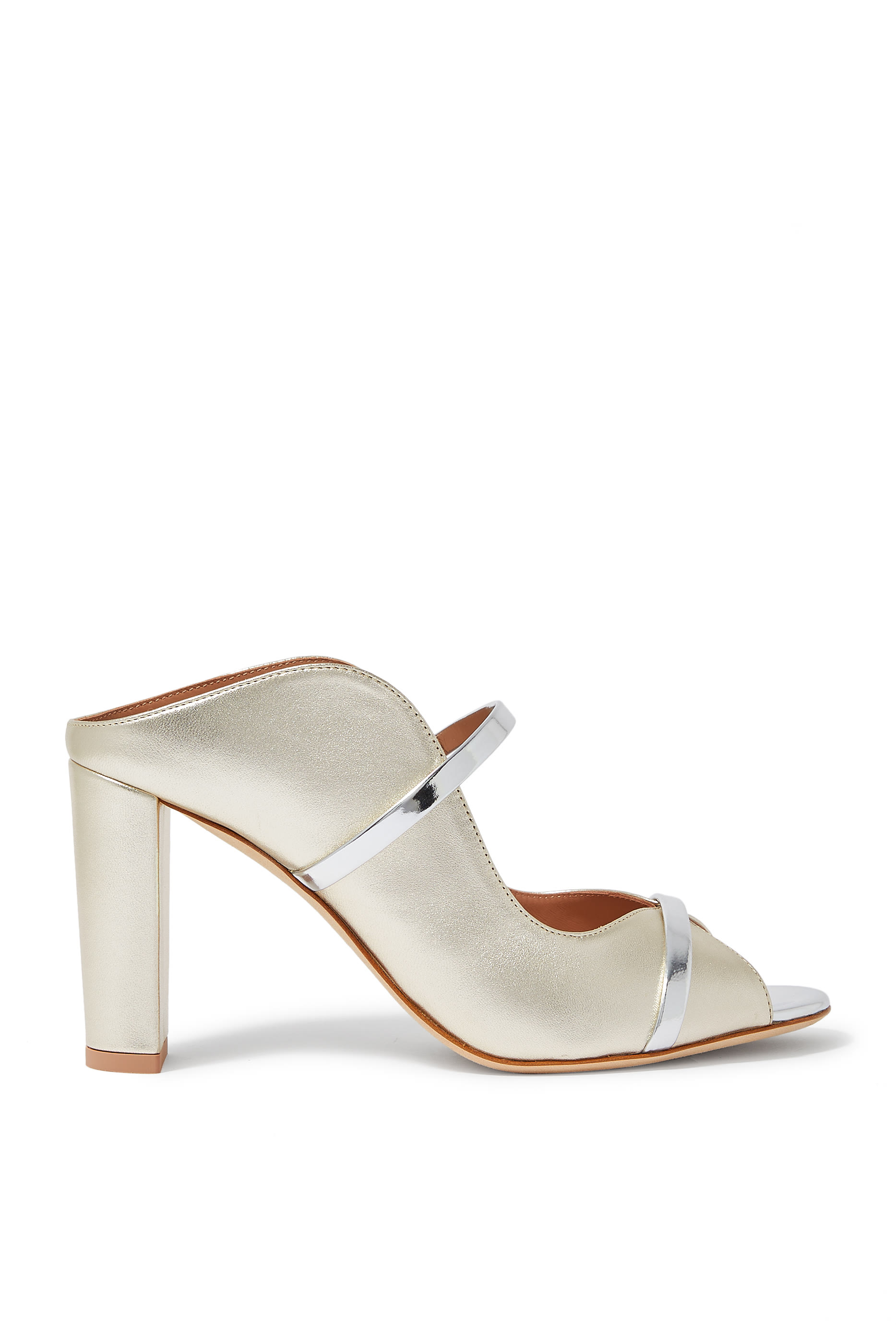 حذاء نورا 85 مفتوح من الخلف جلد لامع