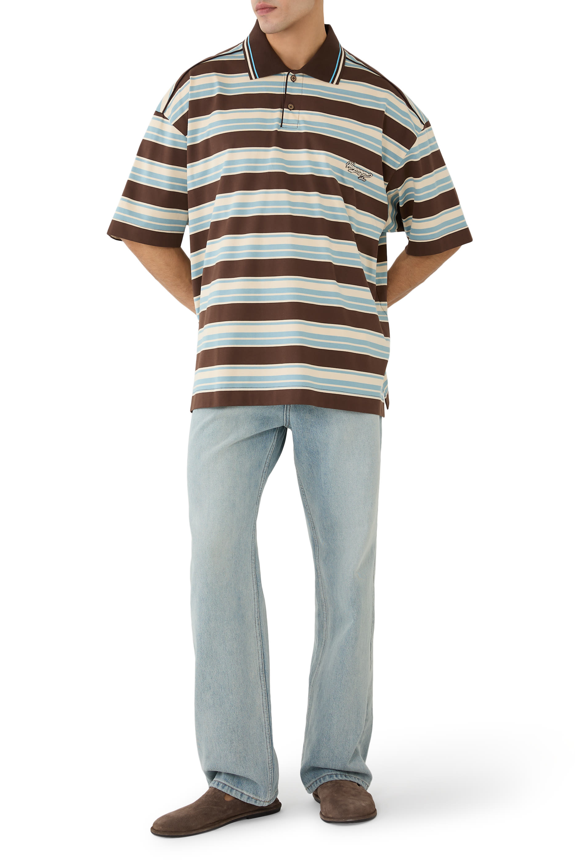 قميص بولو بنقشة مخططة