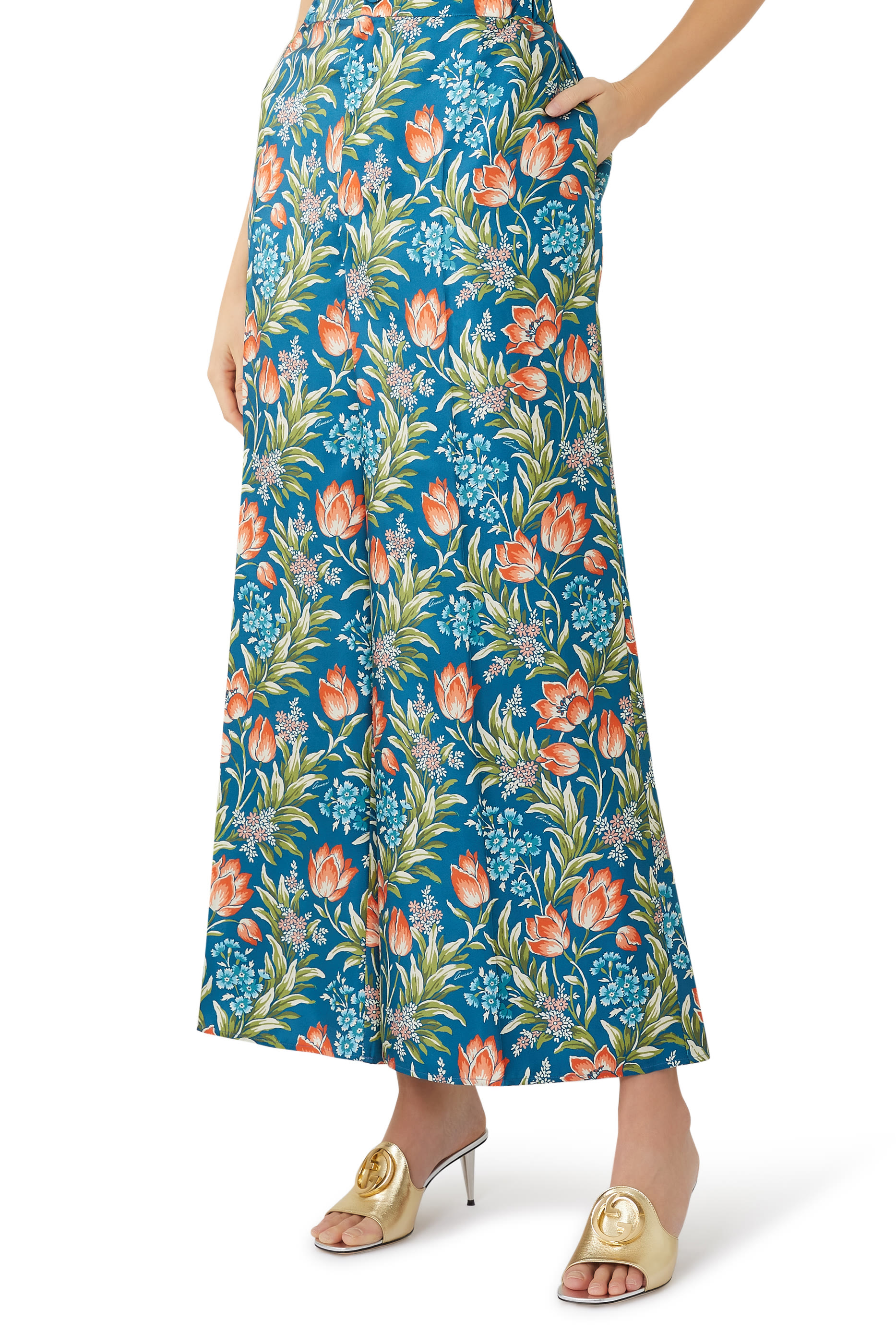 صندل بلوندي بكعب 65 مم جلد