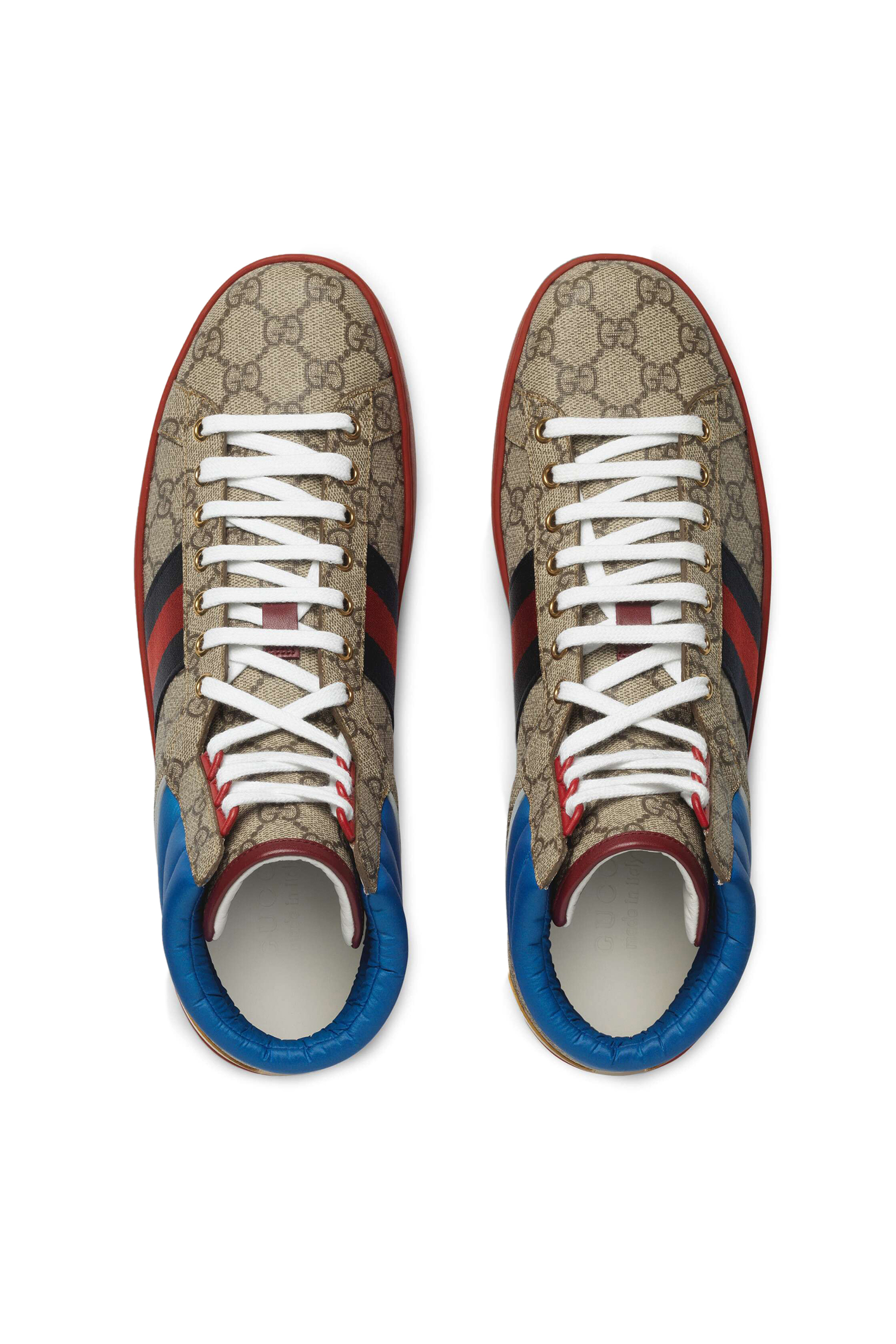 سنيكرز إيس بنقشة حرفي GG فوق الكاحل