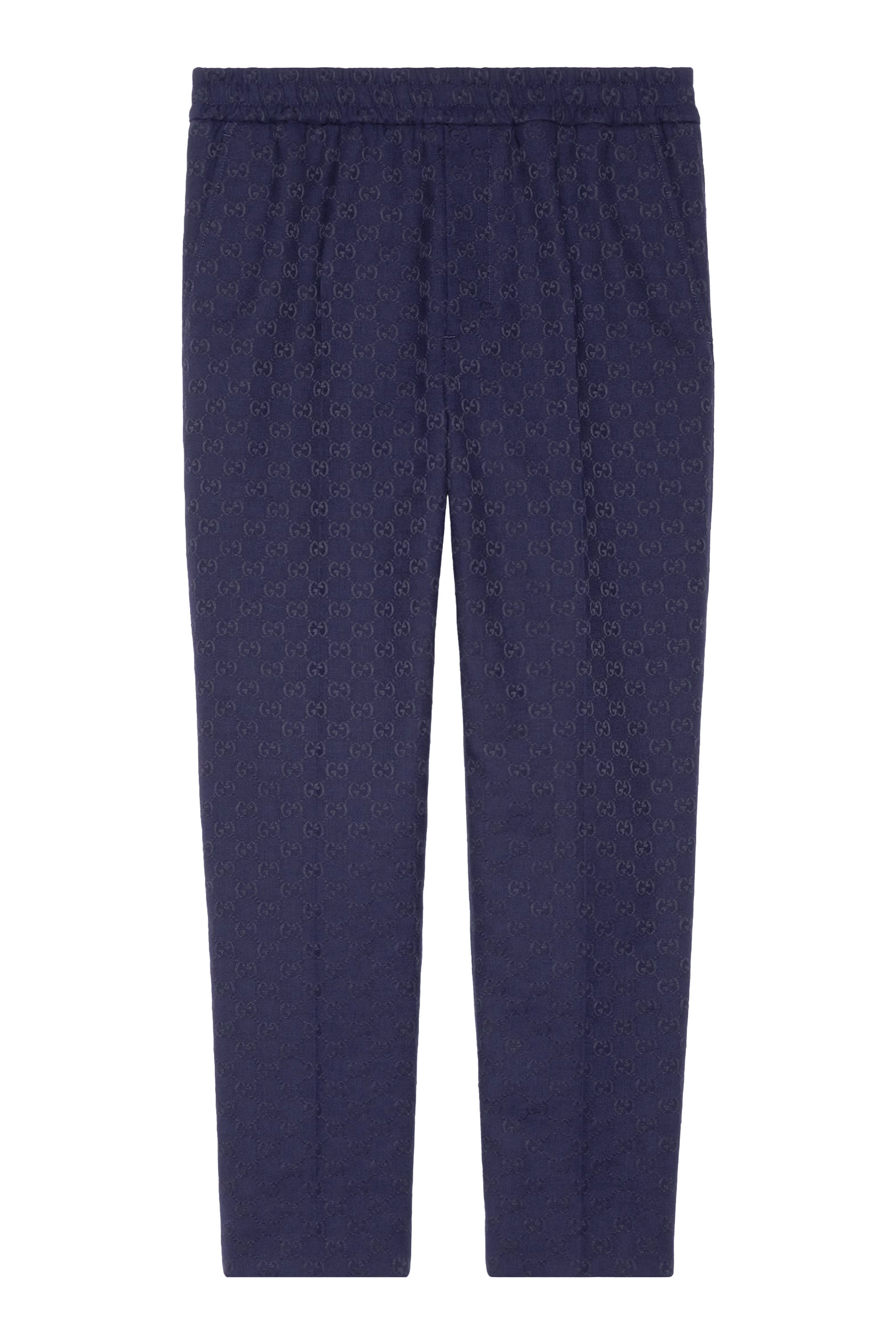 بنطال رياضي قماش قنب بنقشة حرفي شعار الماركة