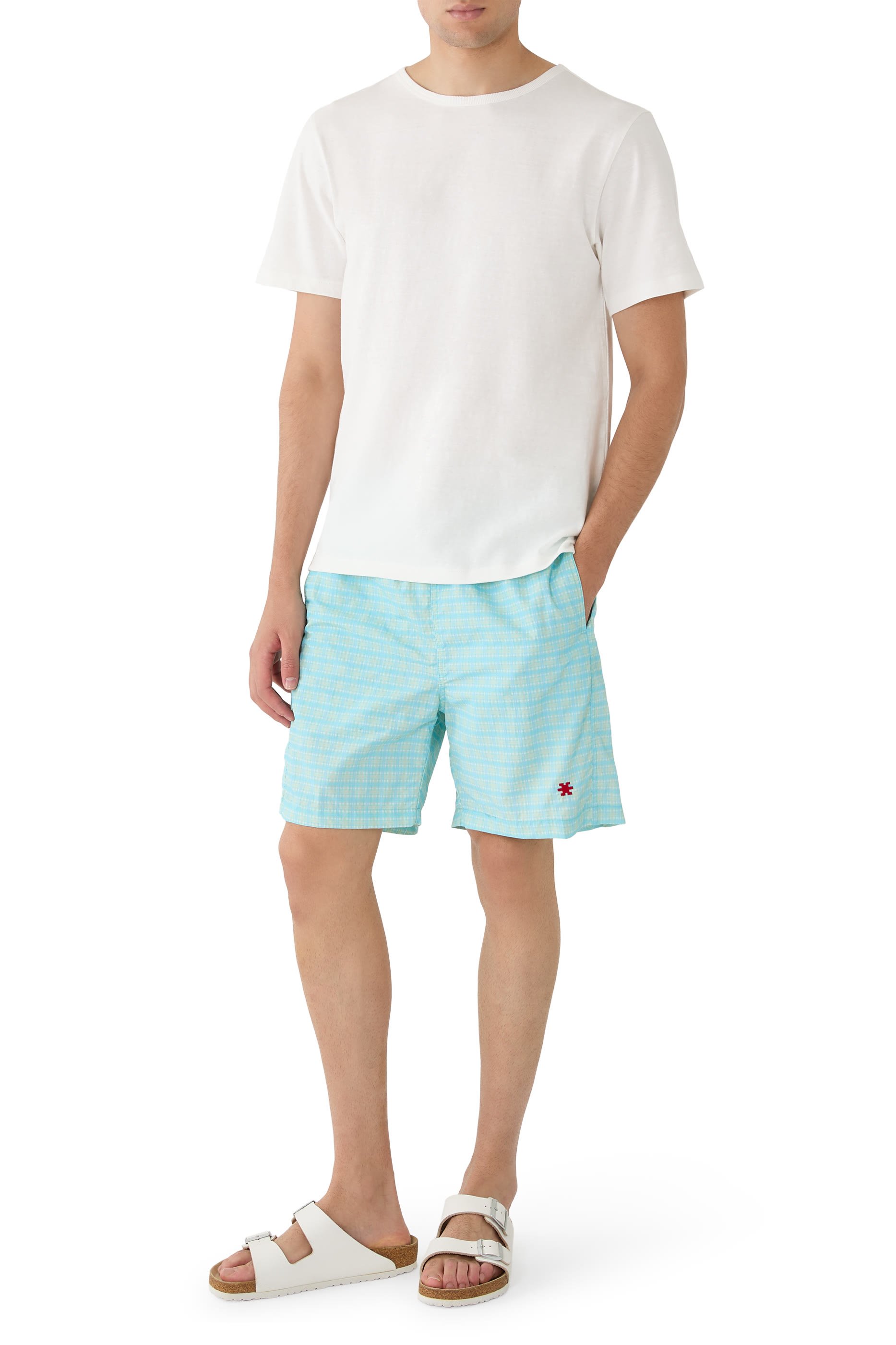 شورت سباحة بنقشة مربعات فينتج