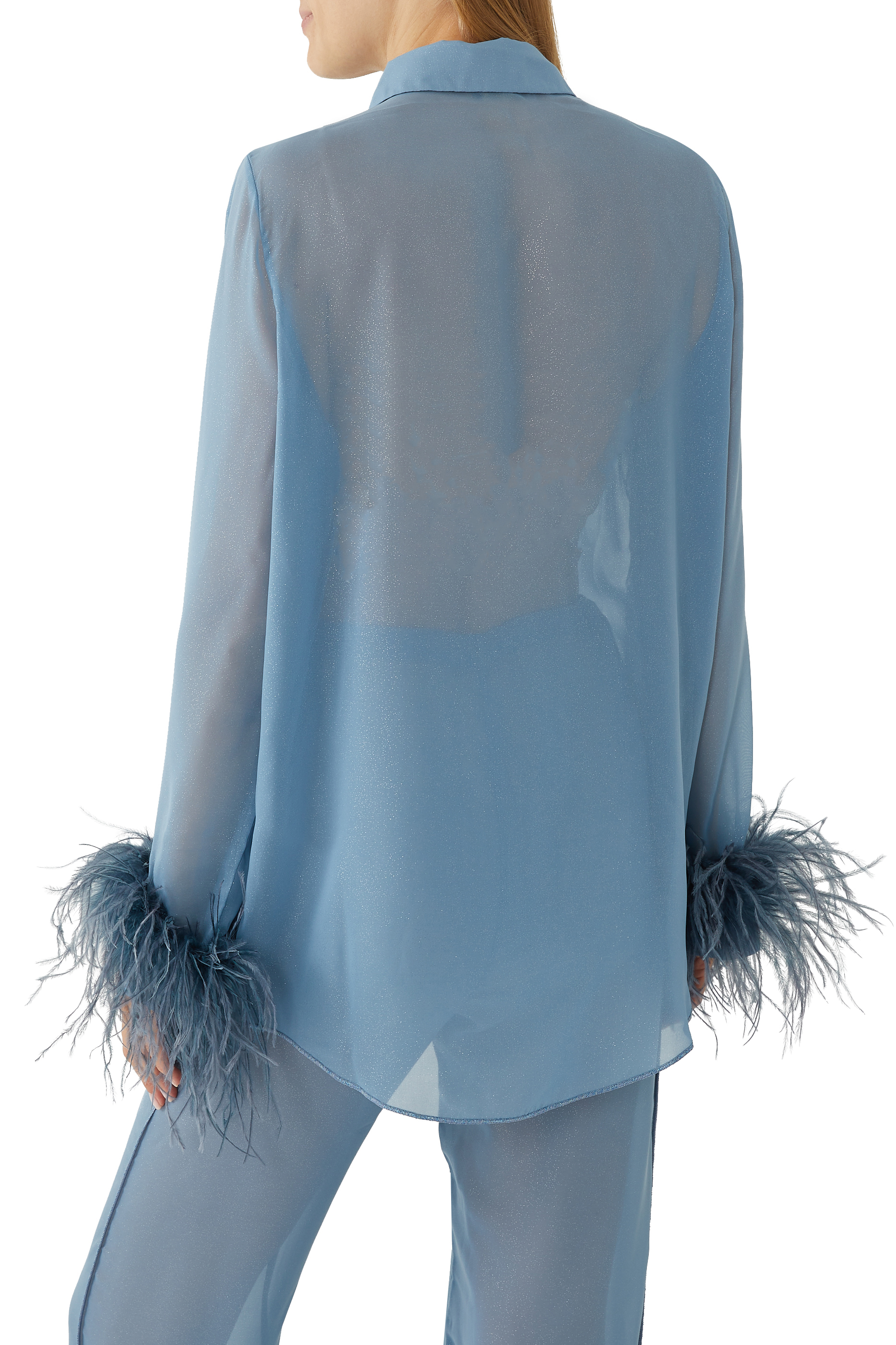 قميص مزين بريش