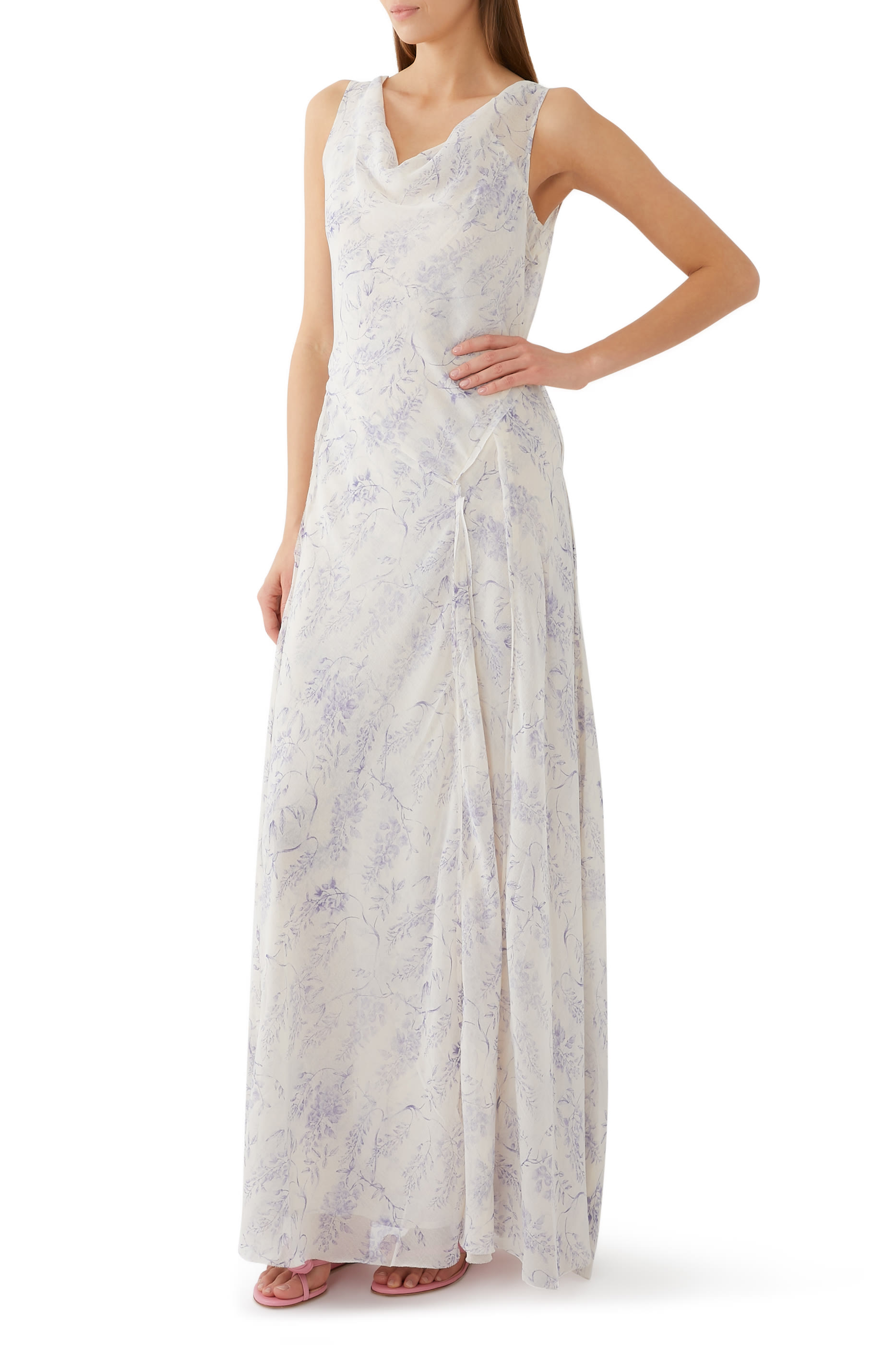 فستان ديتي بطبعة شيفون