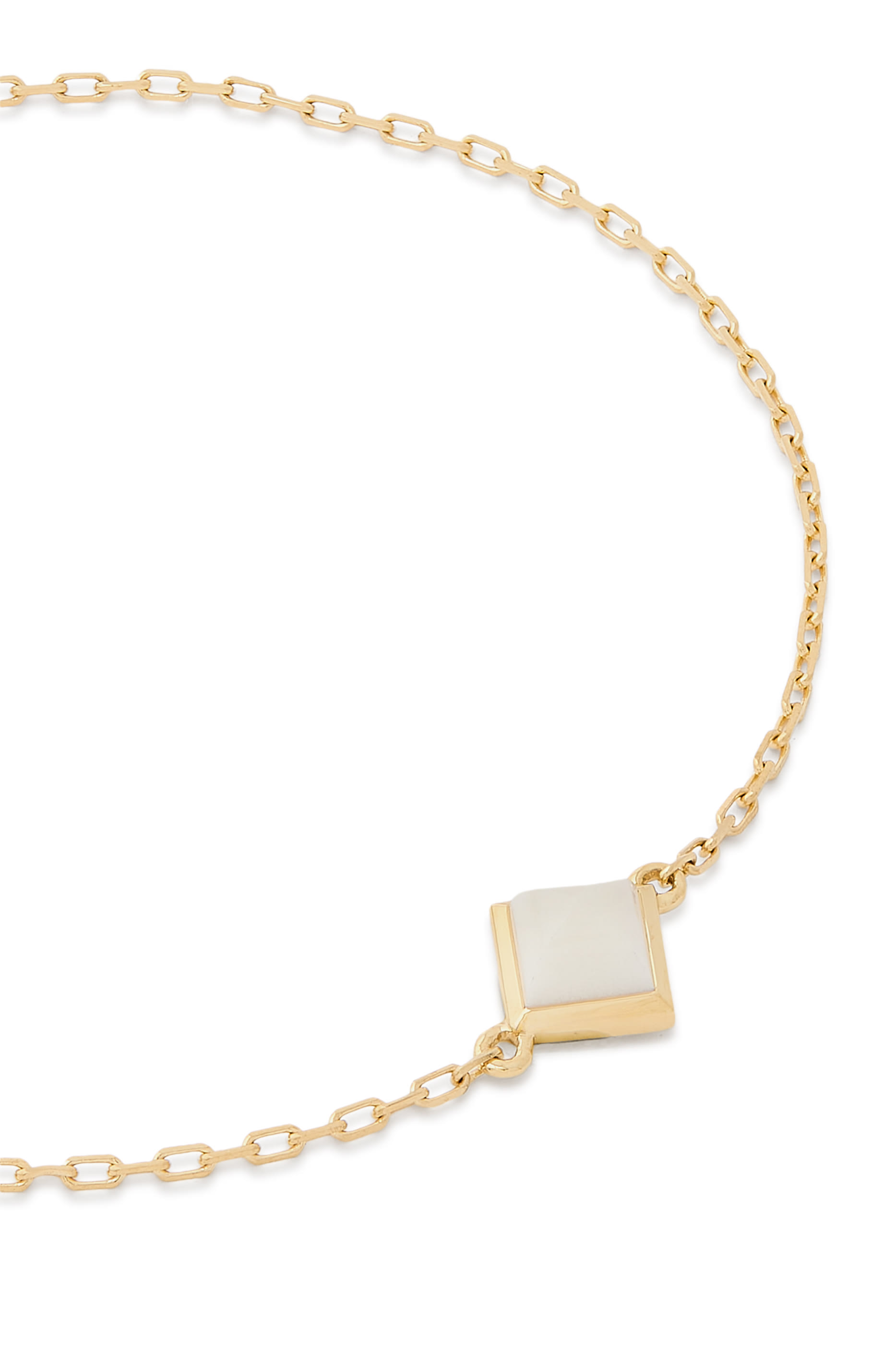 سوار كليو بحلية بتصميم هرمي، ذهب أصفر عيار 18