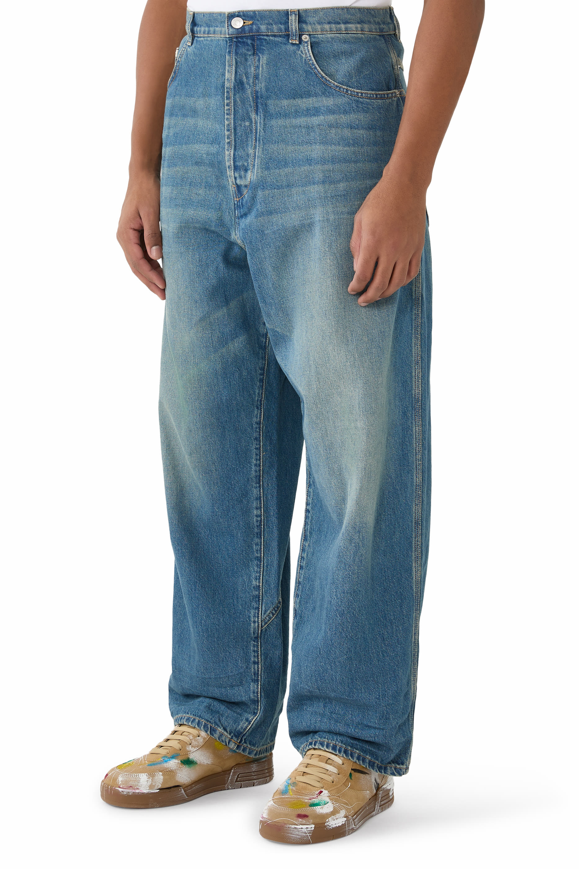 بنطال جينز بقصة مريحة دنيم