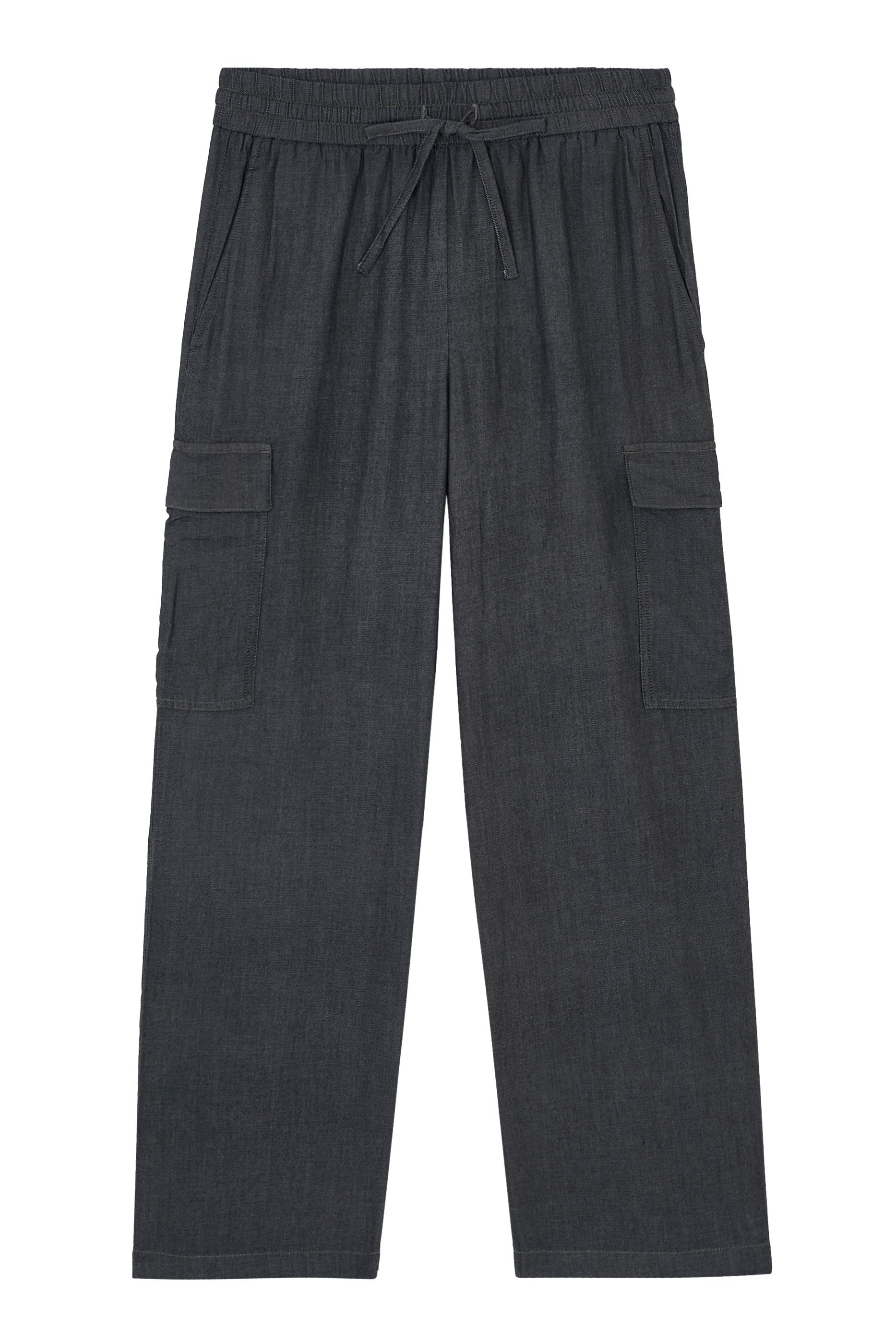 بنطال كارجو بقصة مريحة قطن تويل عضوي