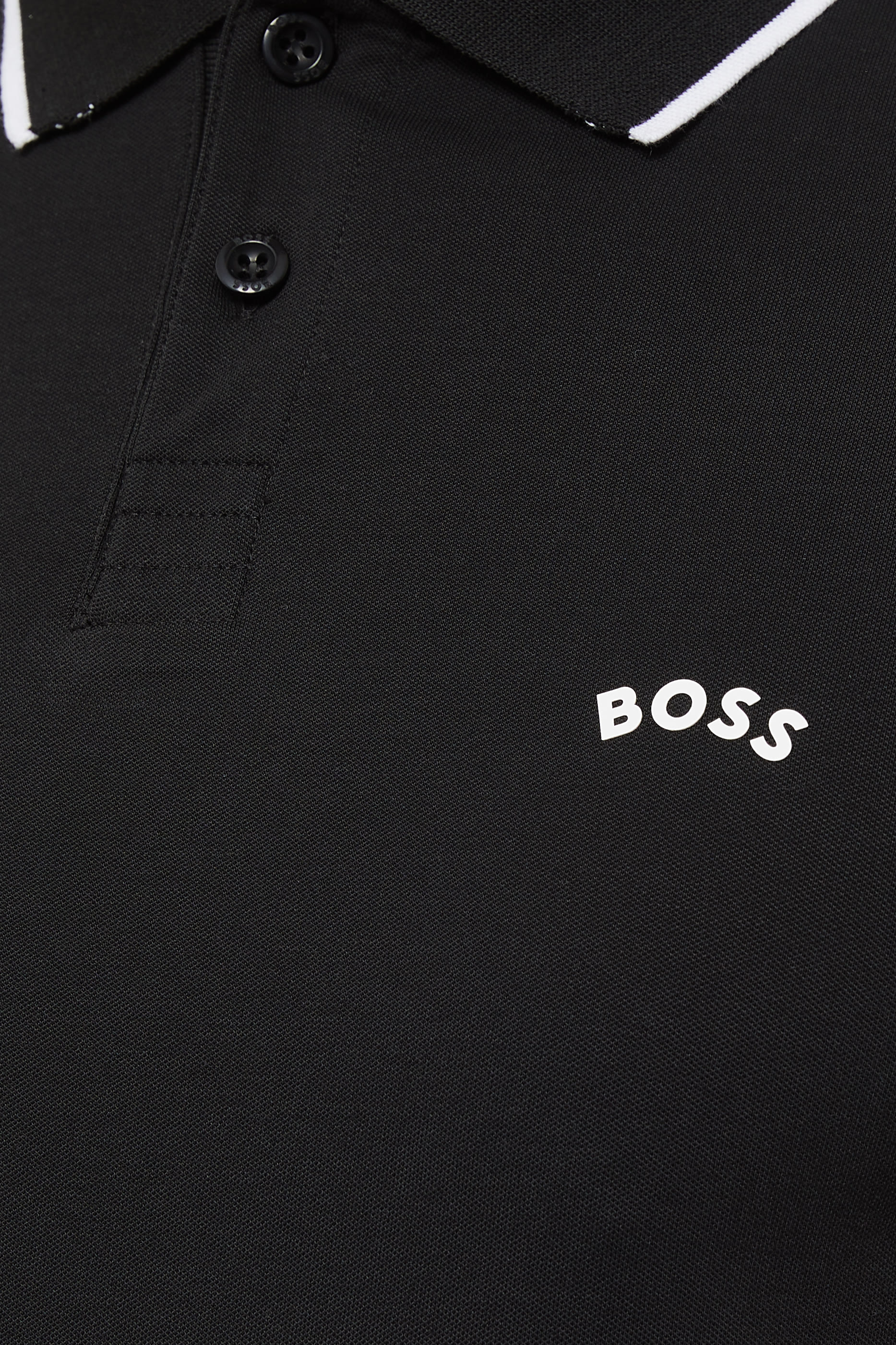 قميص بولو بقصة سليم وشعار الماركة مقوس من قطن بيكيه مرن