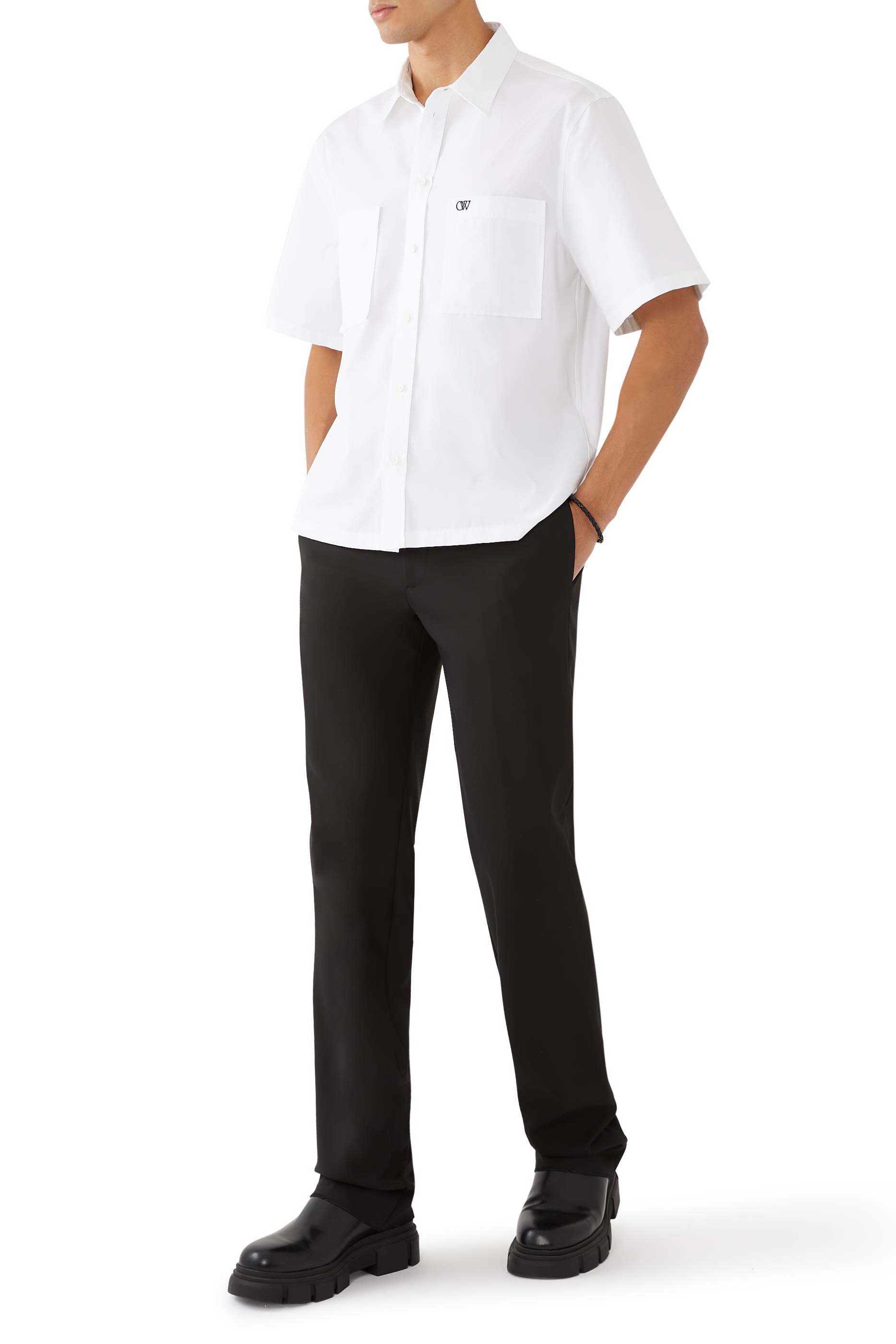 قميص هيفي كوت بأكمام قصيرة