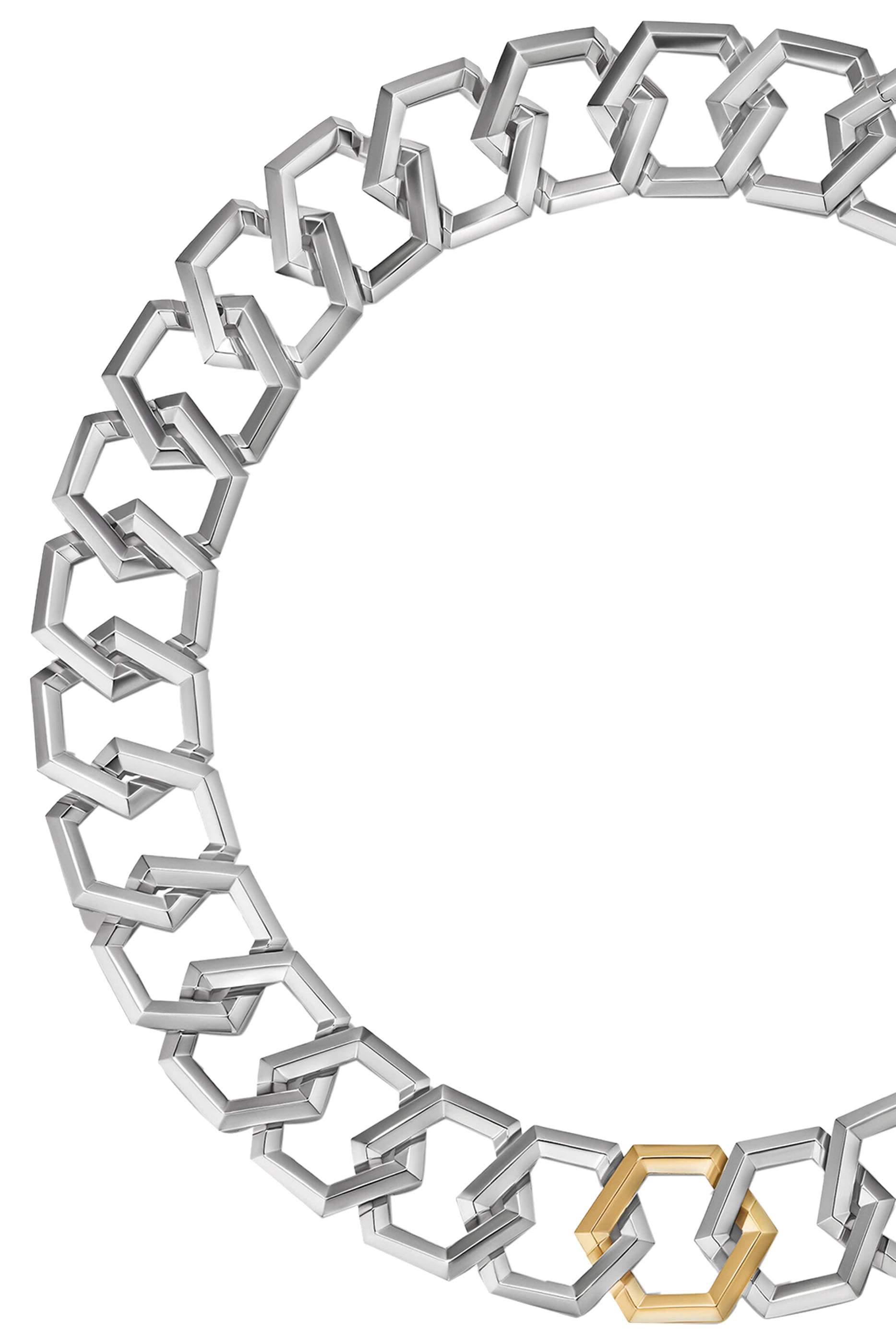 قلادة كارلايل ذهب أصفر عيار 18 وفضة إسترلينية