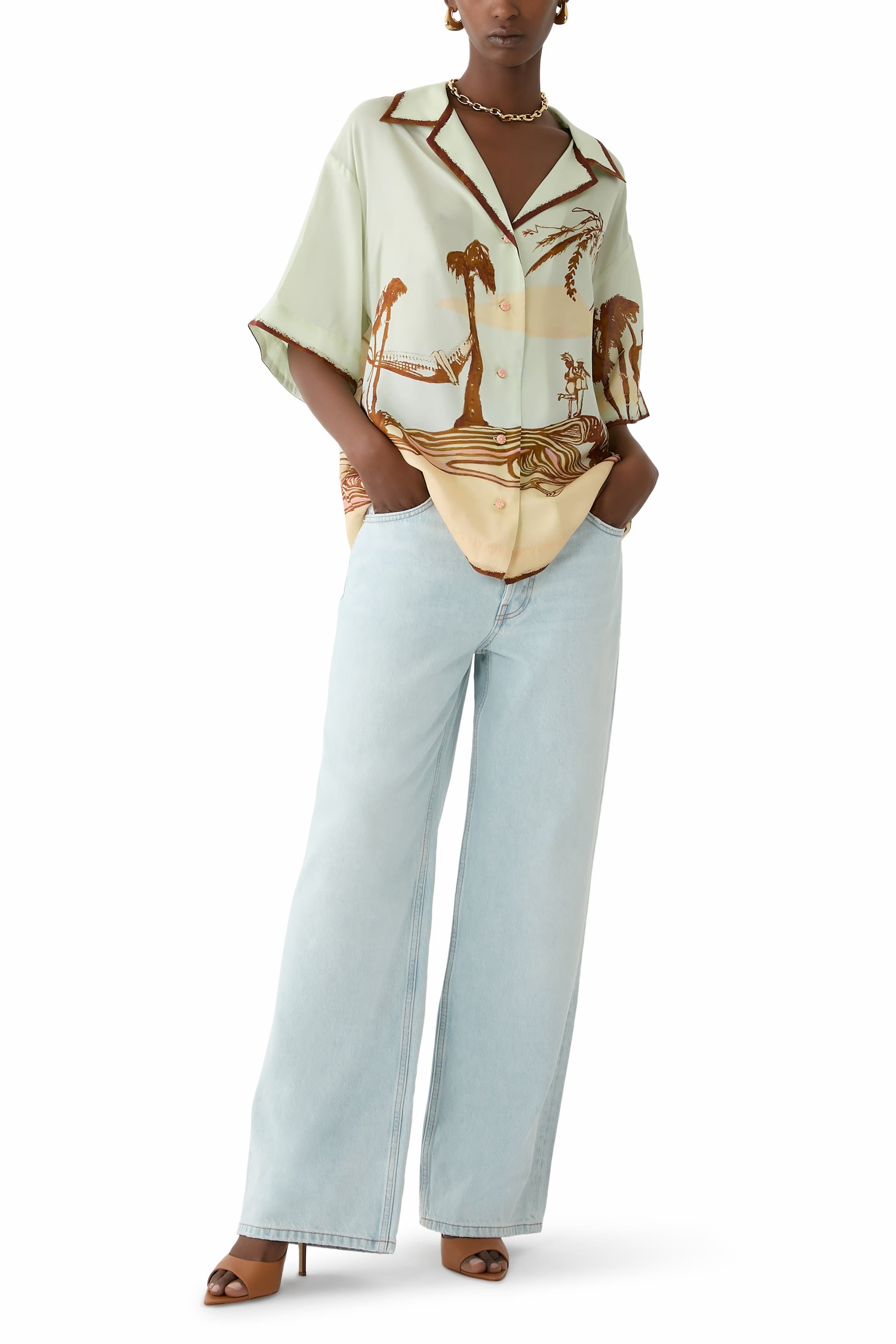 قميص كوكو بأكمام قصيرة