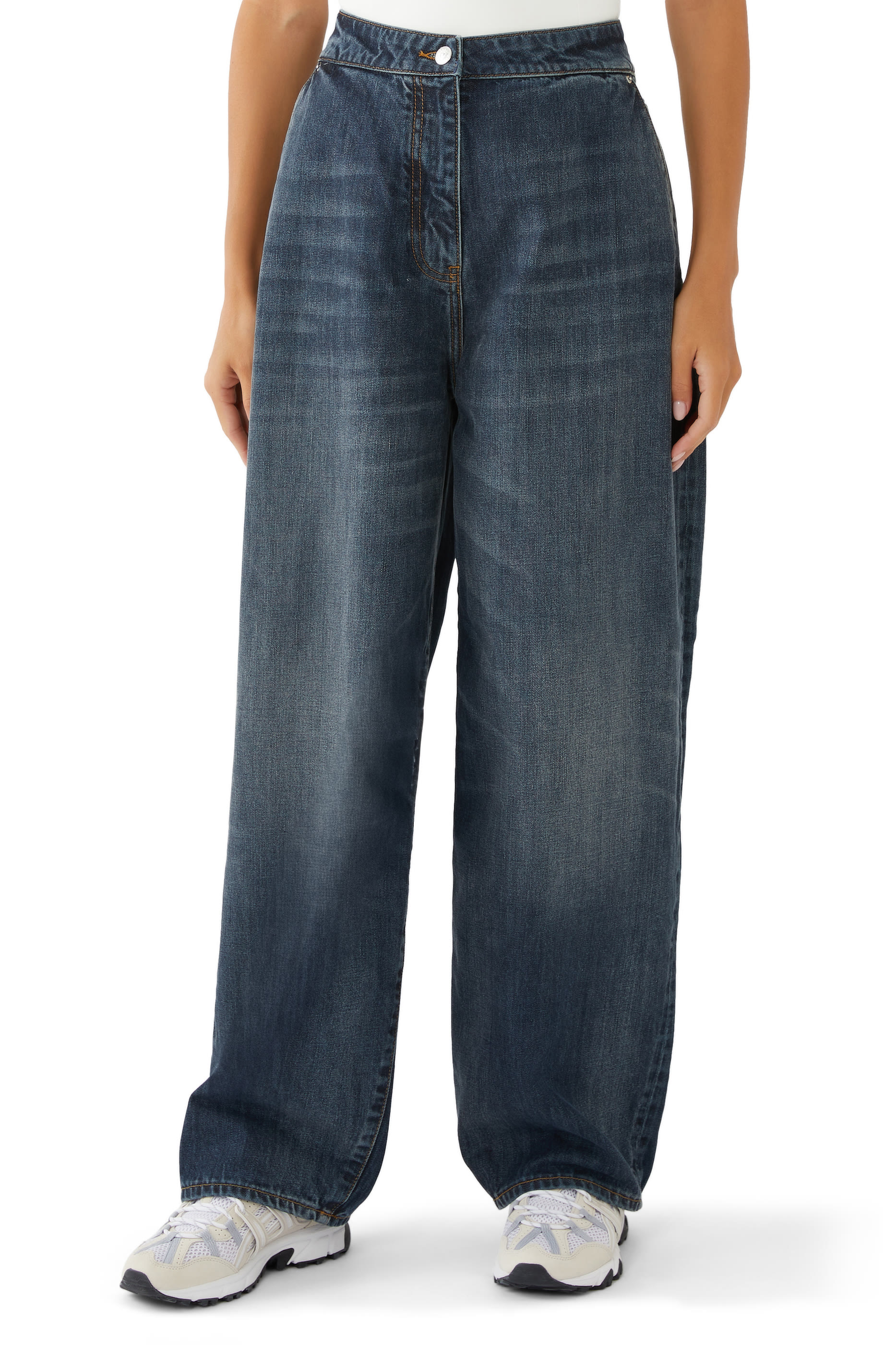 بنطال ميلانو بقصة ساق واسعة