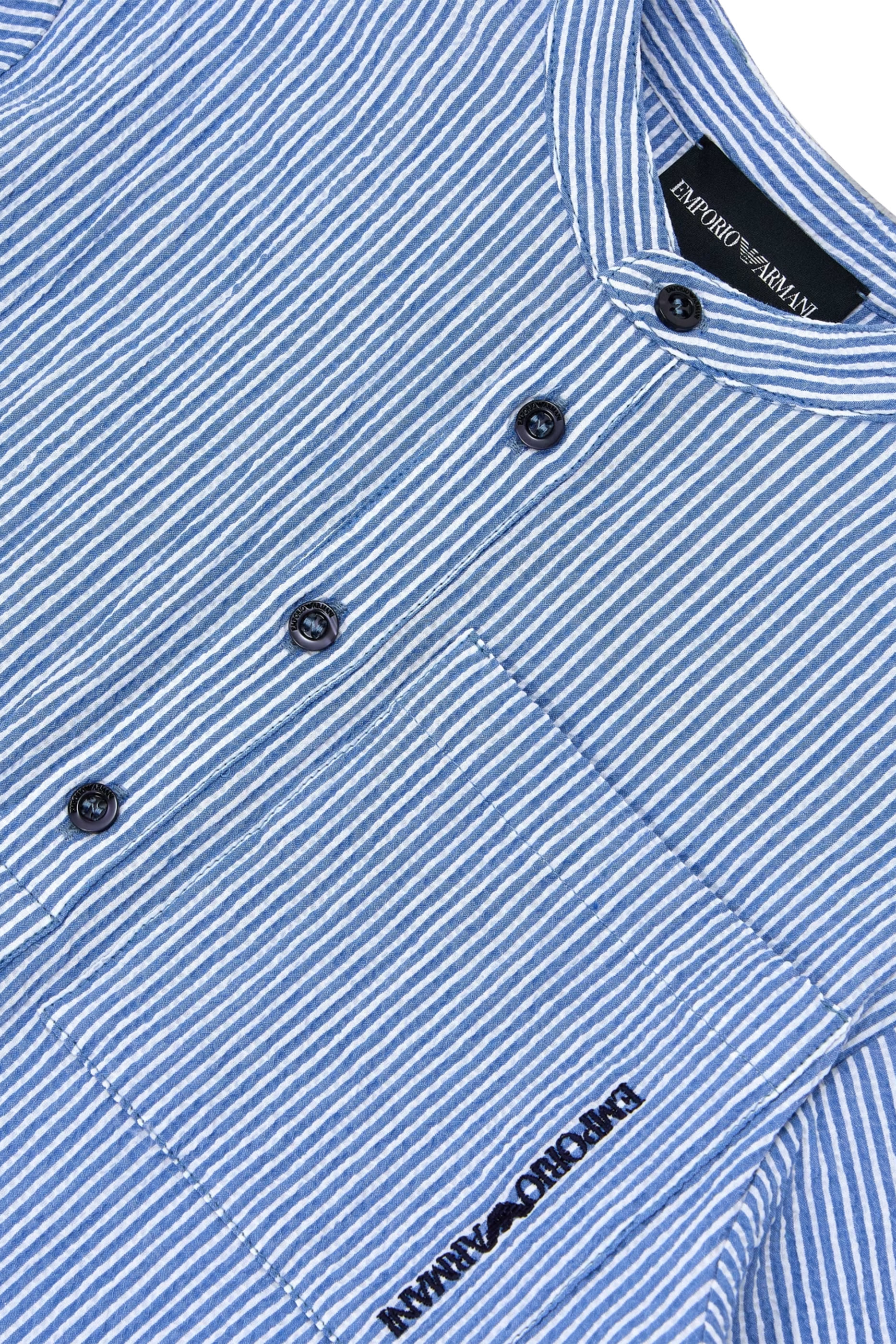 قميص مخطط بشعار الماركة للأطفال