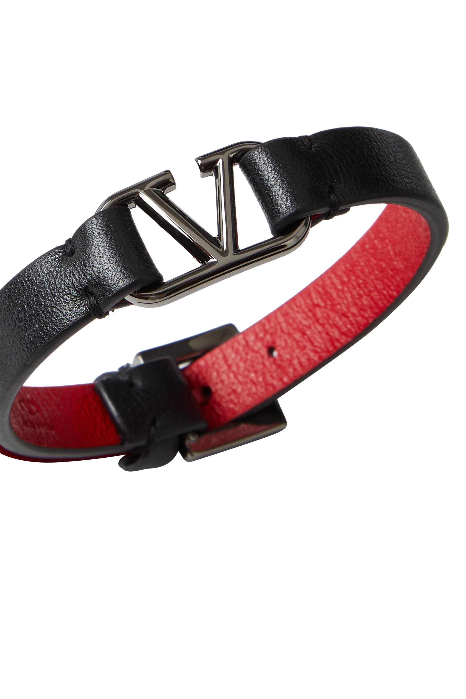 &nbsp; VLogo Leather Bracelet