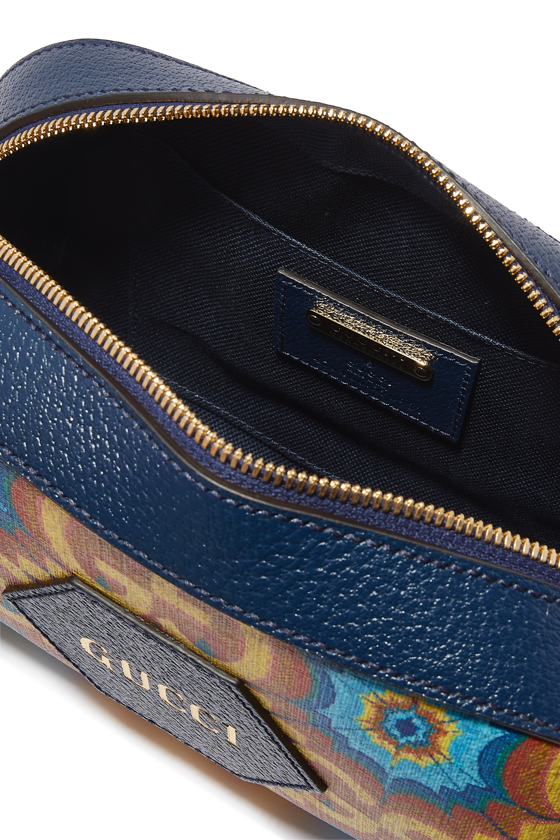 حقيبة مسنجر قنب سوبريم باللونين الأزرق والبرتقالي من مجموعة Gucci 100