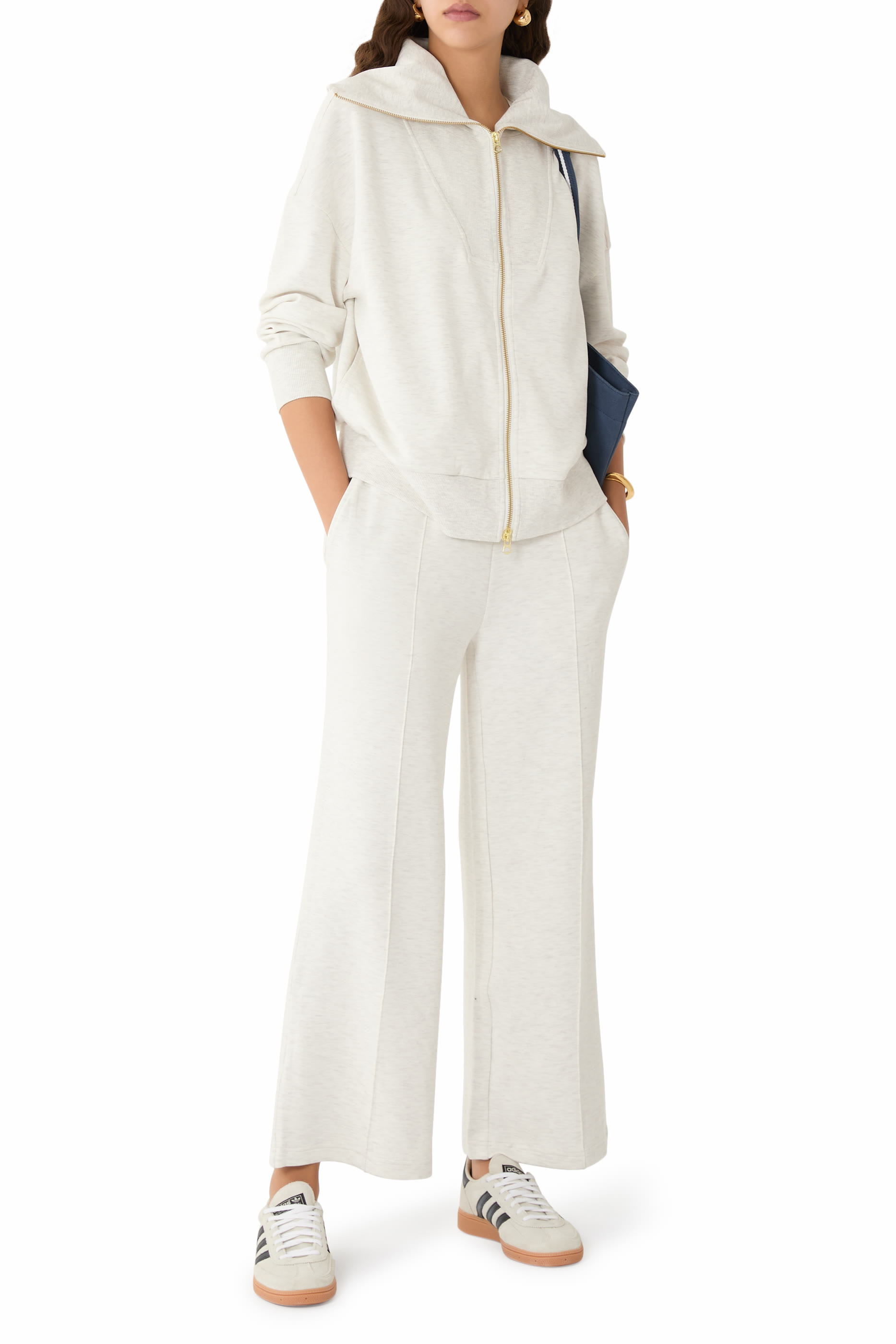 بنطال بقصة واسعة مقاس 28 بوصة