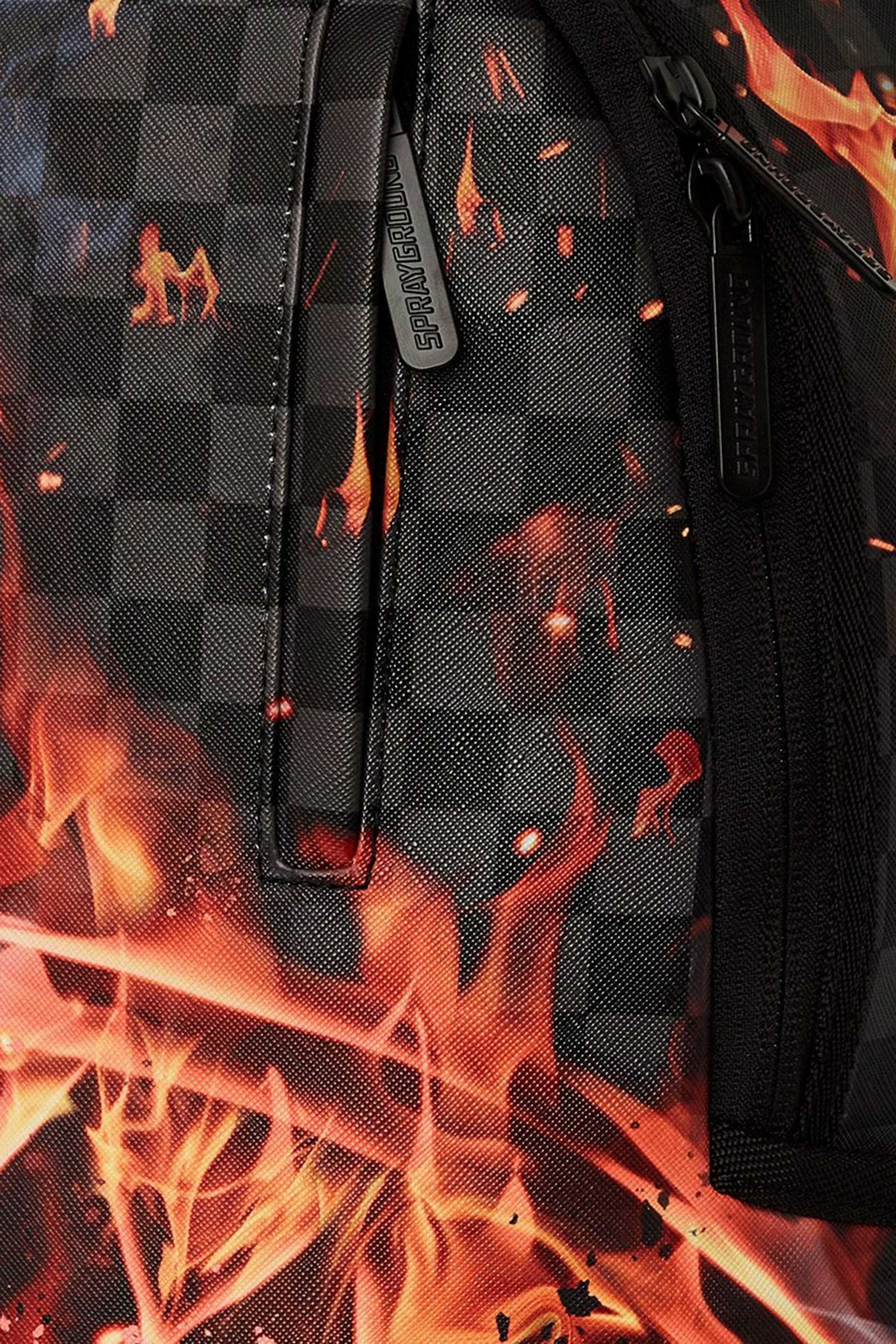 حقيبة ظهر بنقشة قرش ونار وجليد للأطفال