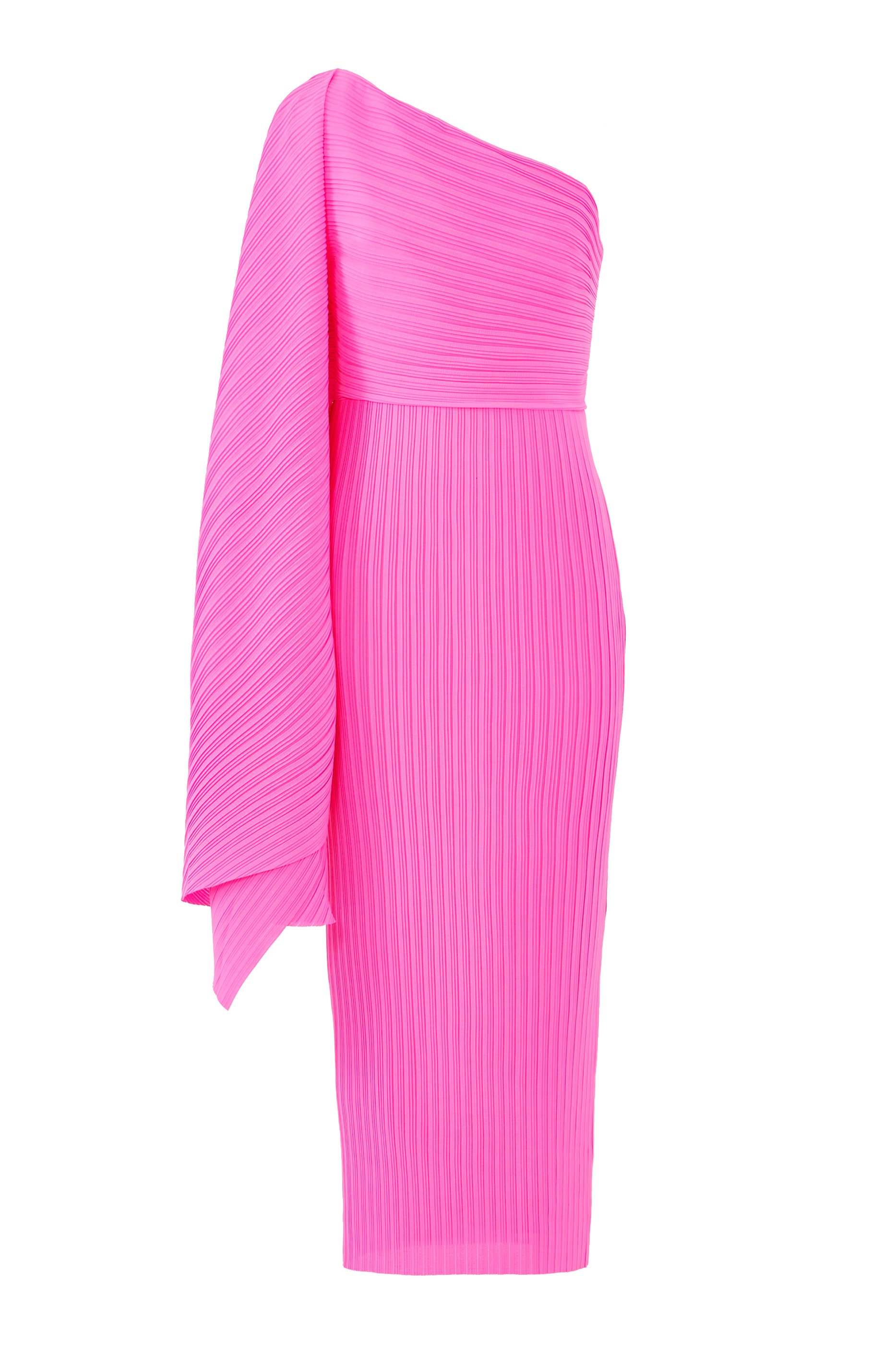 فستان لينا متوسط الطول بطيات بليسيه