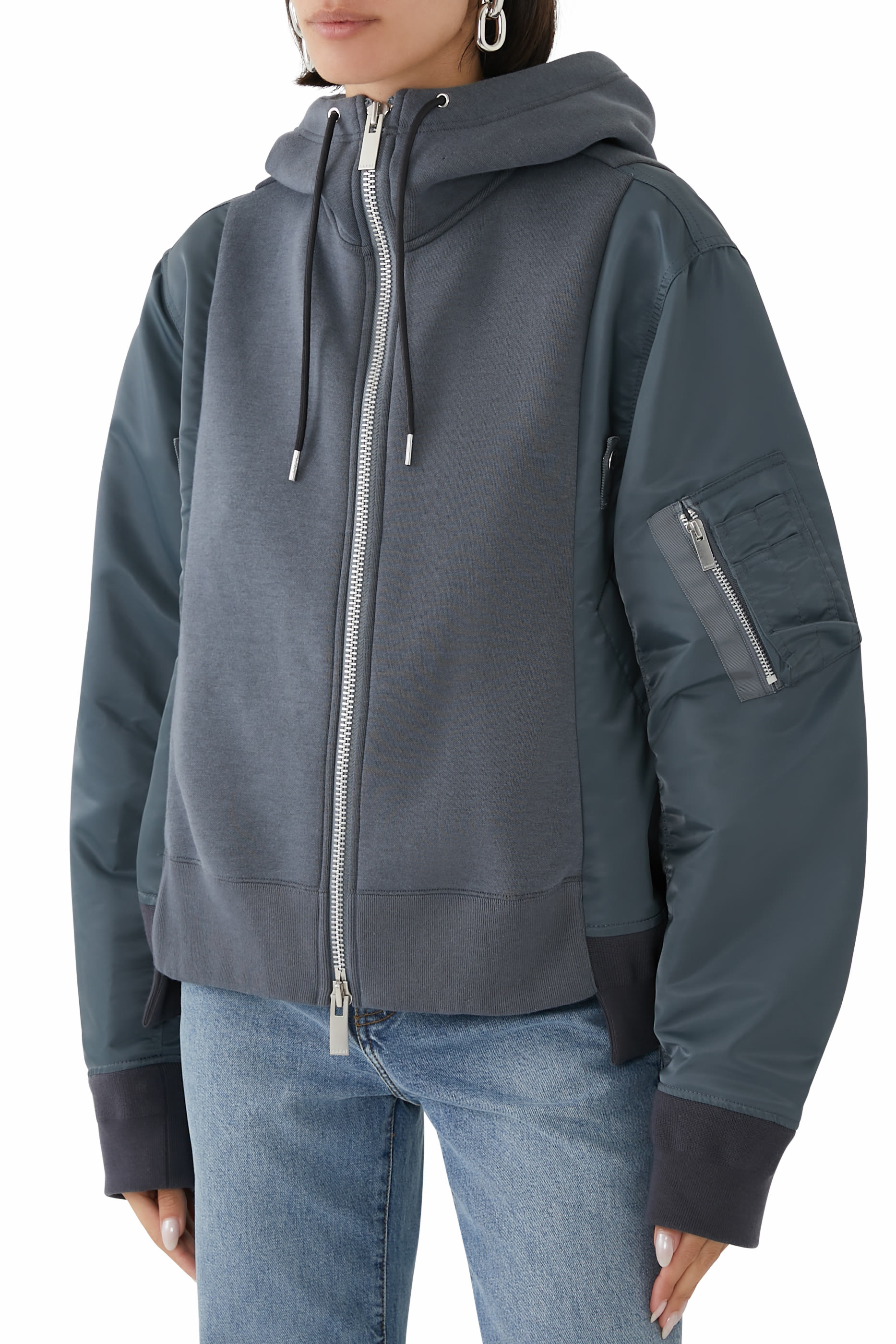 هودي سبونج سويت x نايلون تويل