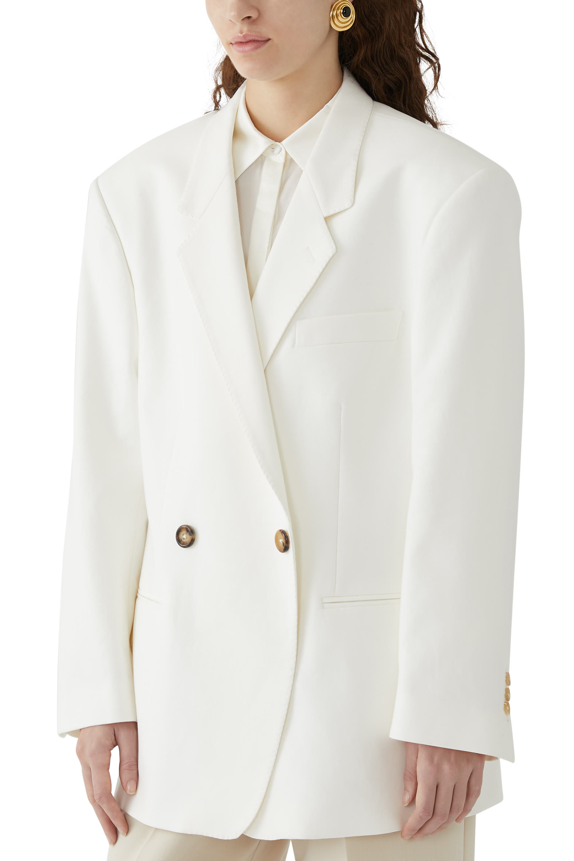 جاكيت هابي بصف أزرار قطن