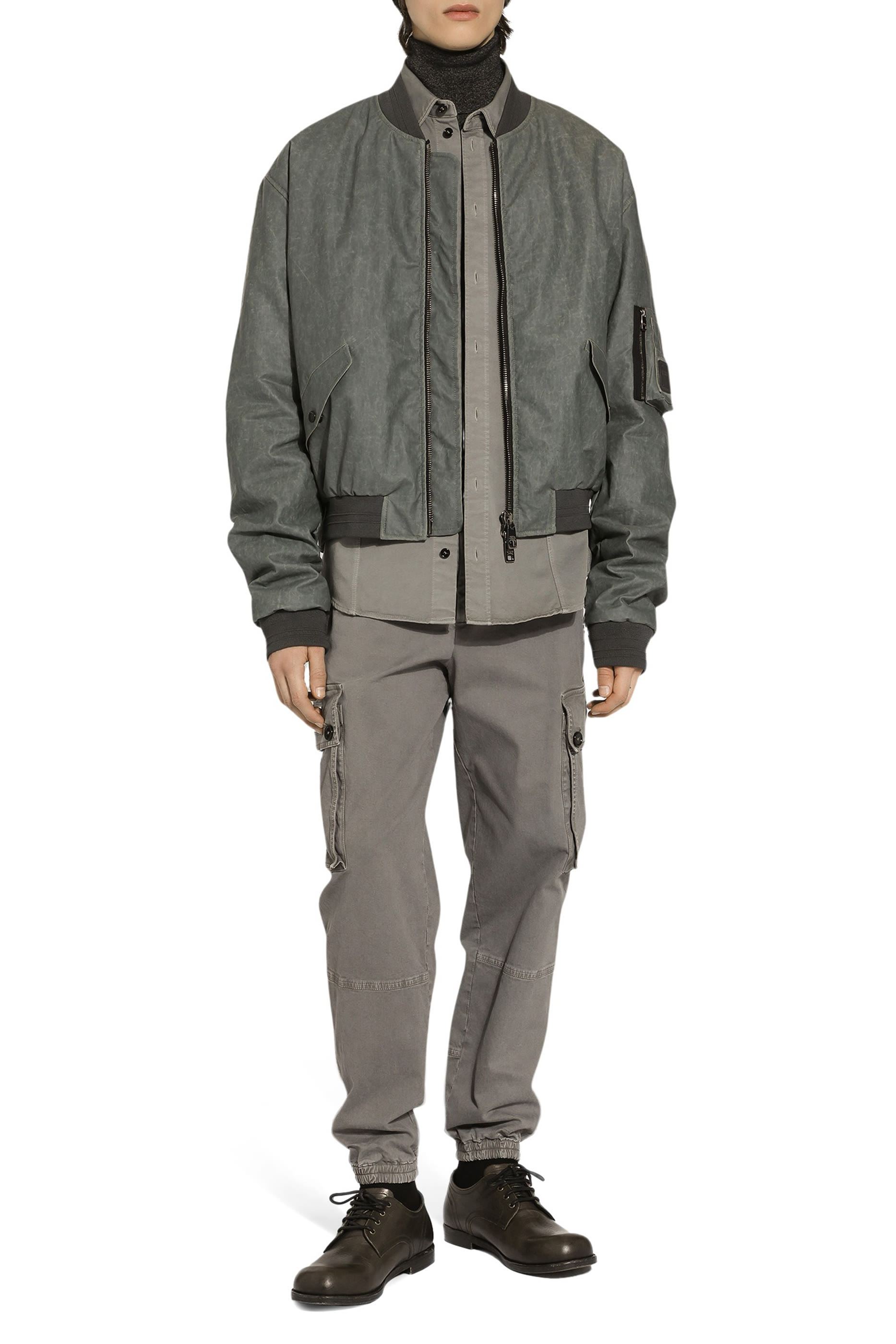 جاكيت بومبر بقصة فضفاضة كتان