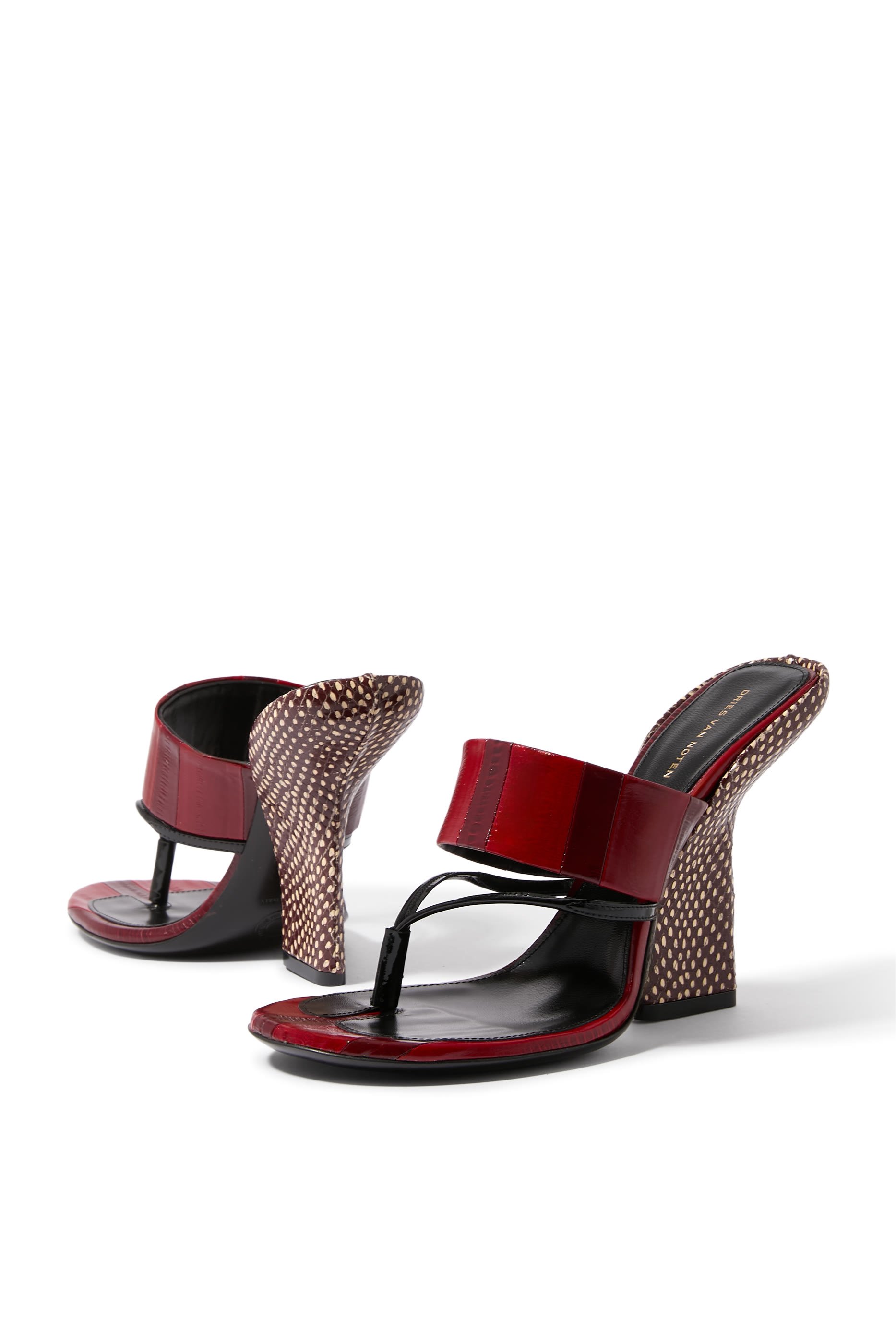 حذاء بكعب ويدج 100 جلد