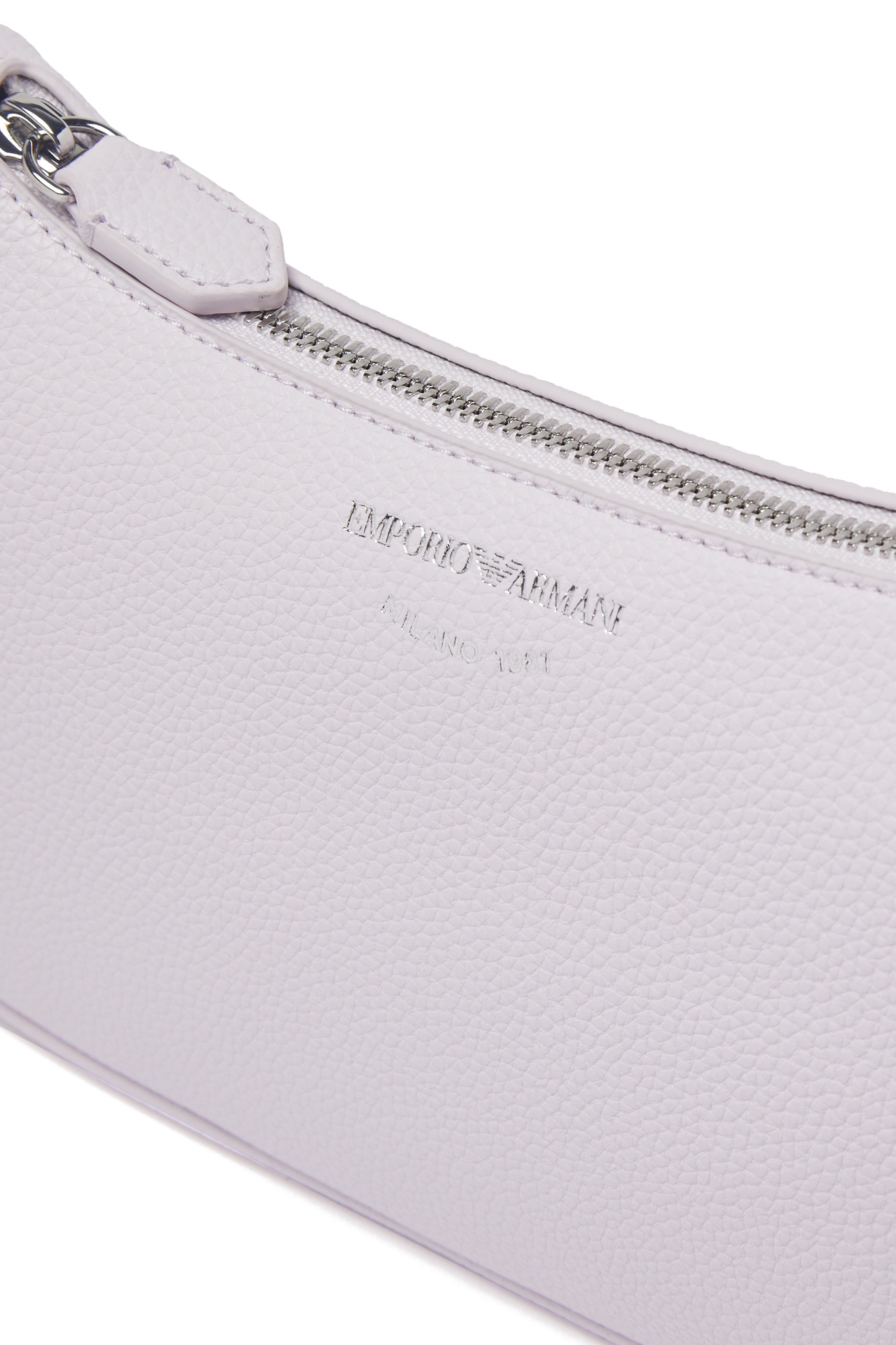 حقيبة طويلة بشعار الماركة بنقشة جلد الغزال