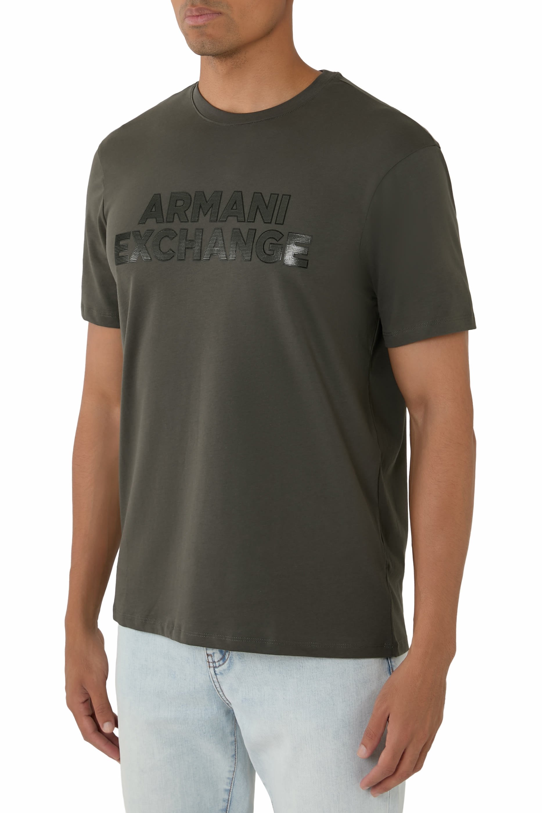 تيشيرت بشعار الماركة قطن