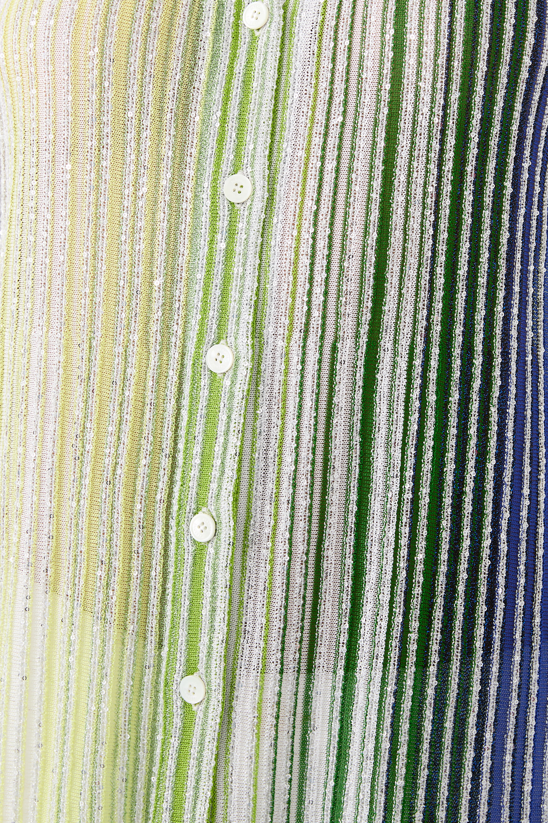 كارديغان طويل بأزرار نسيج مطرز جزئيا بالترتر