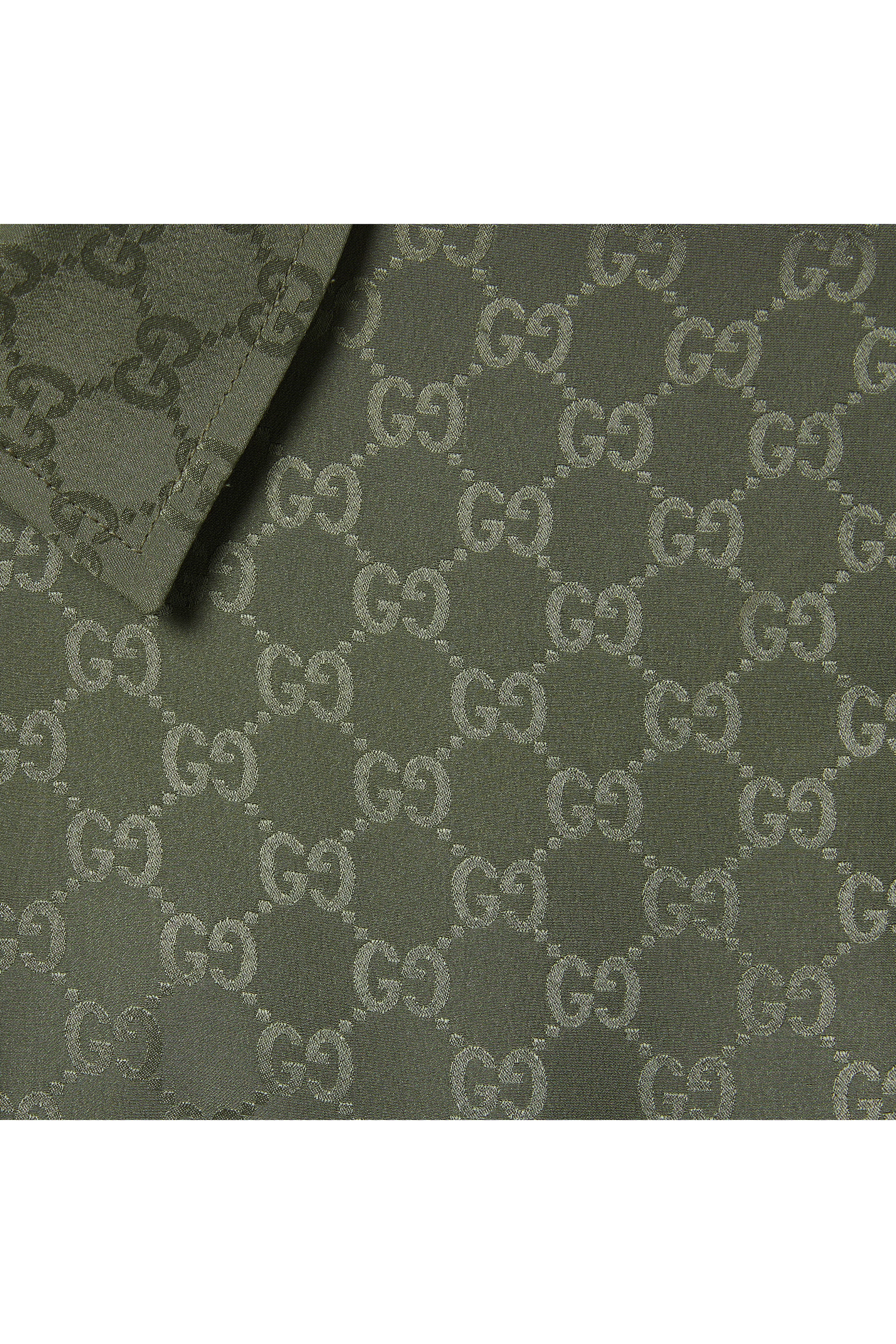 قميص مزين بشعار الماركة حرير جاكار