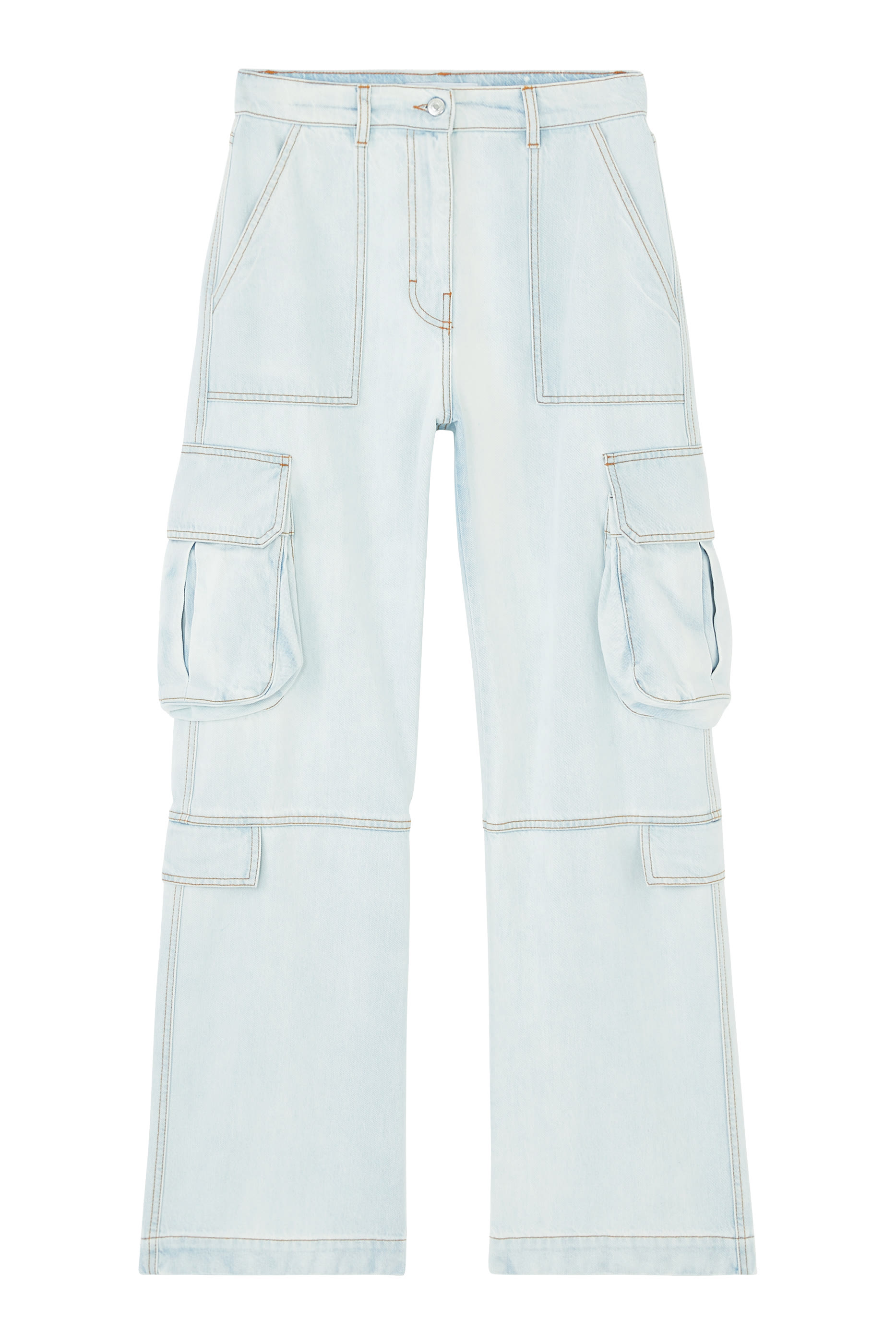 بنطال جينز كارجو بلون فاتح