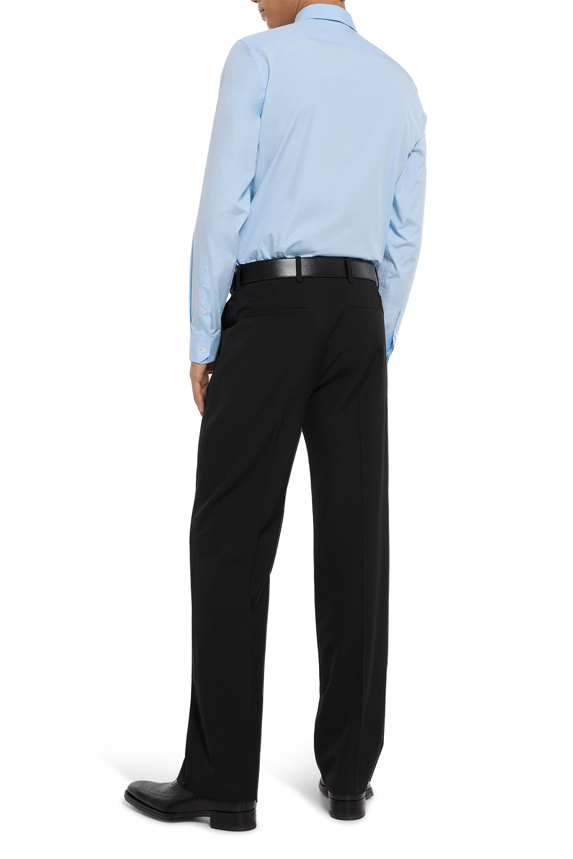 بنطال صوف وحرير تويل