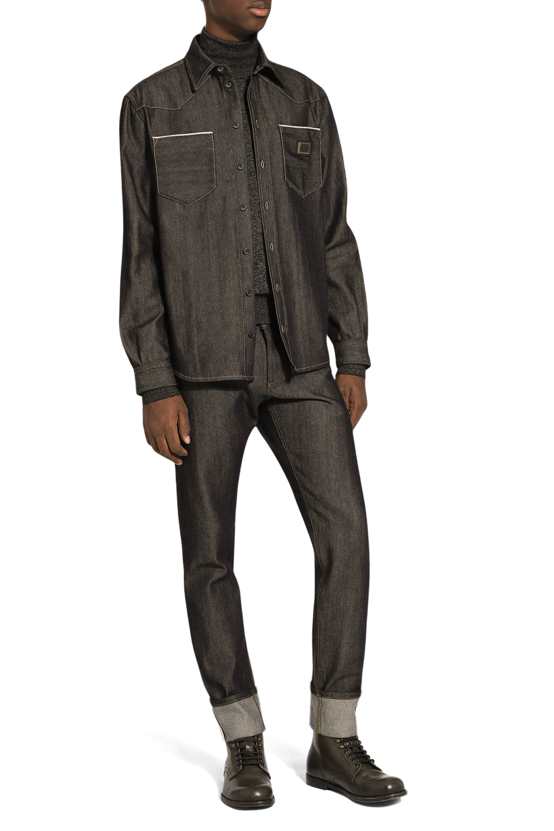 بنطال جينز بقصة عادية دنيم