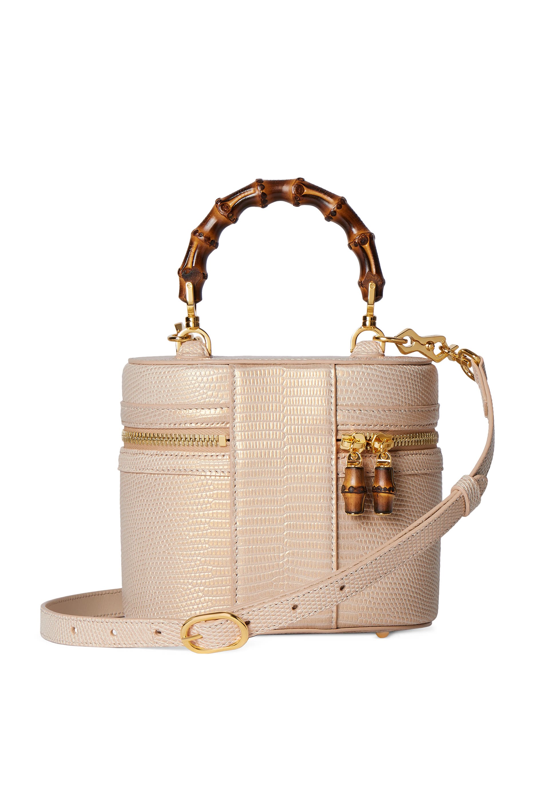 حقيبة مكياج صغيرة بيد بامبو